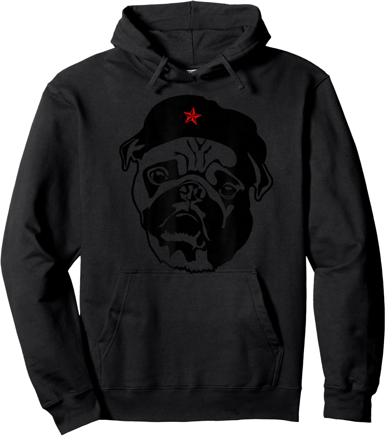 Funny Dog Shirt | Che Guevara Style | Pug Revolution Hoodie - Hoodie | Black