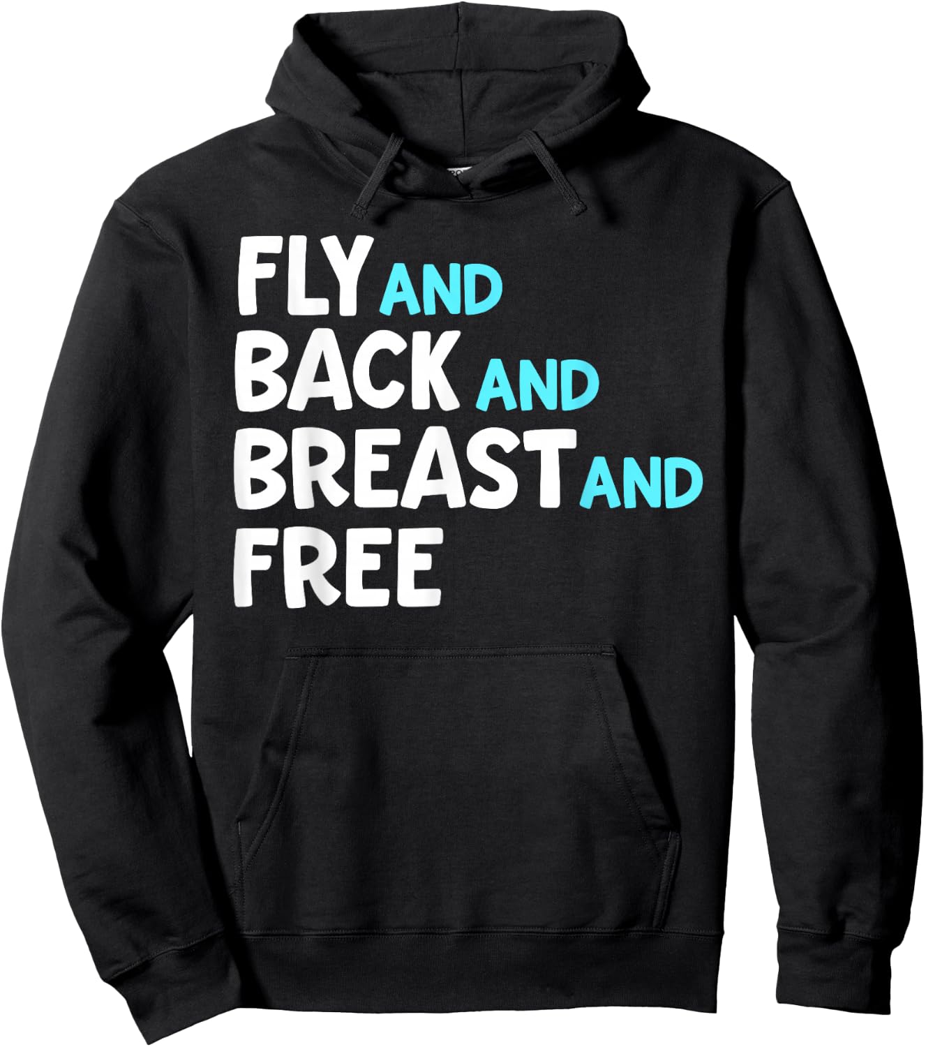 Fly And Back And Breast And Free Swim Team Medley Relay Hoodie - Hoodie | Black