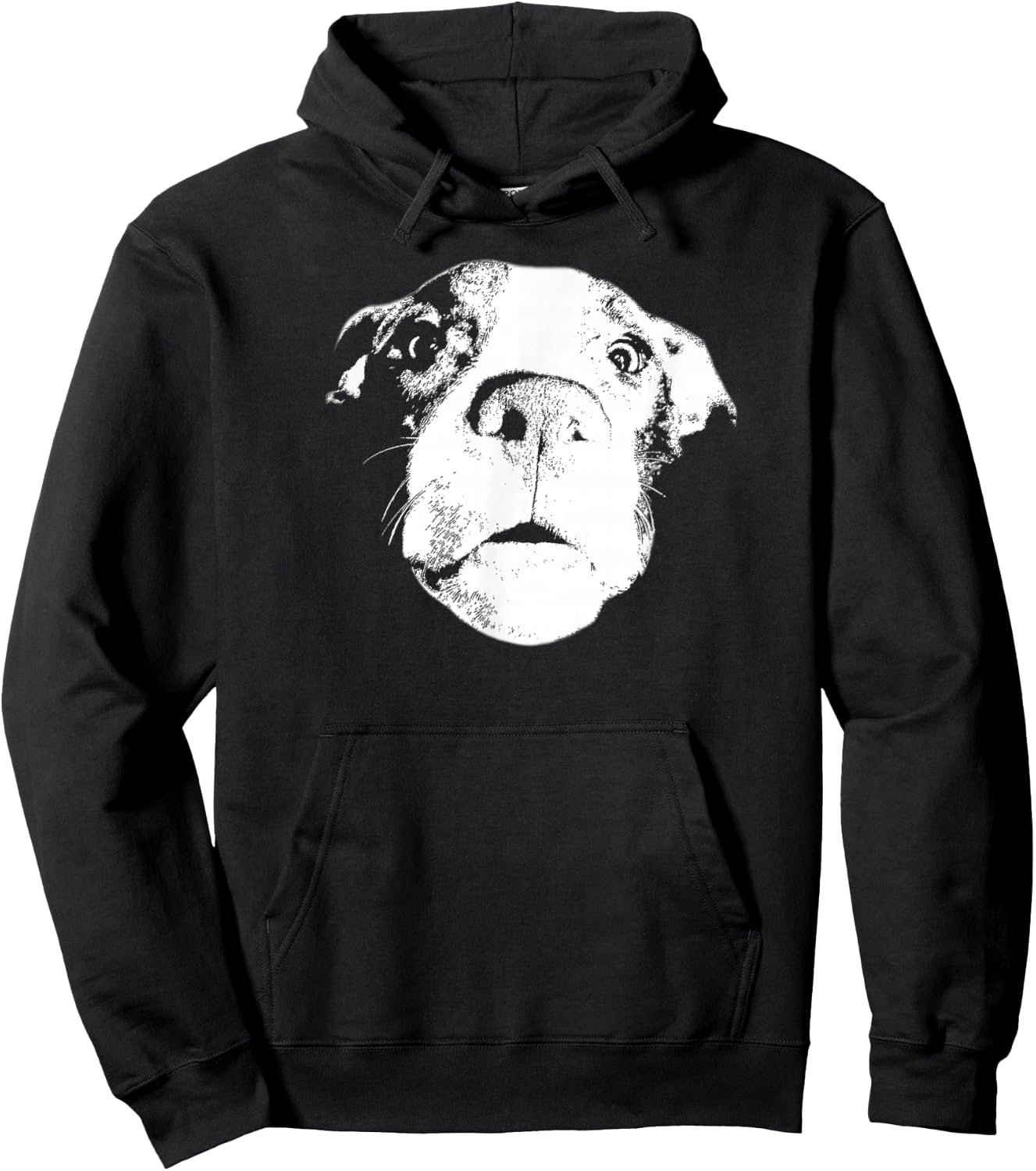 Funny Pitbull Bully Amstaff Face Pitbulls Dog Photorealism Hoodie - Hoodie | Black