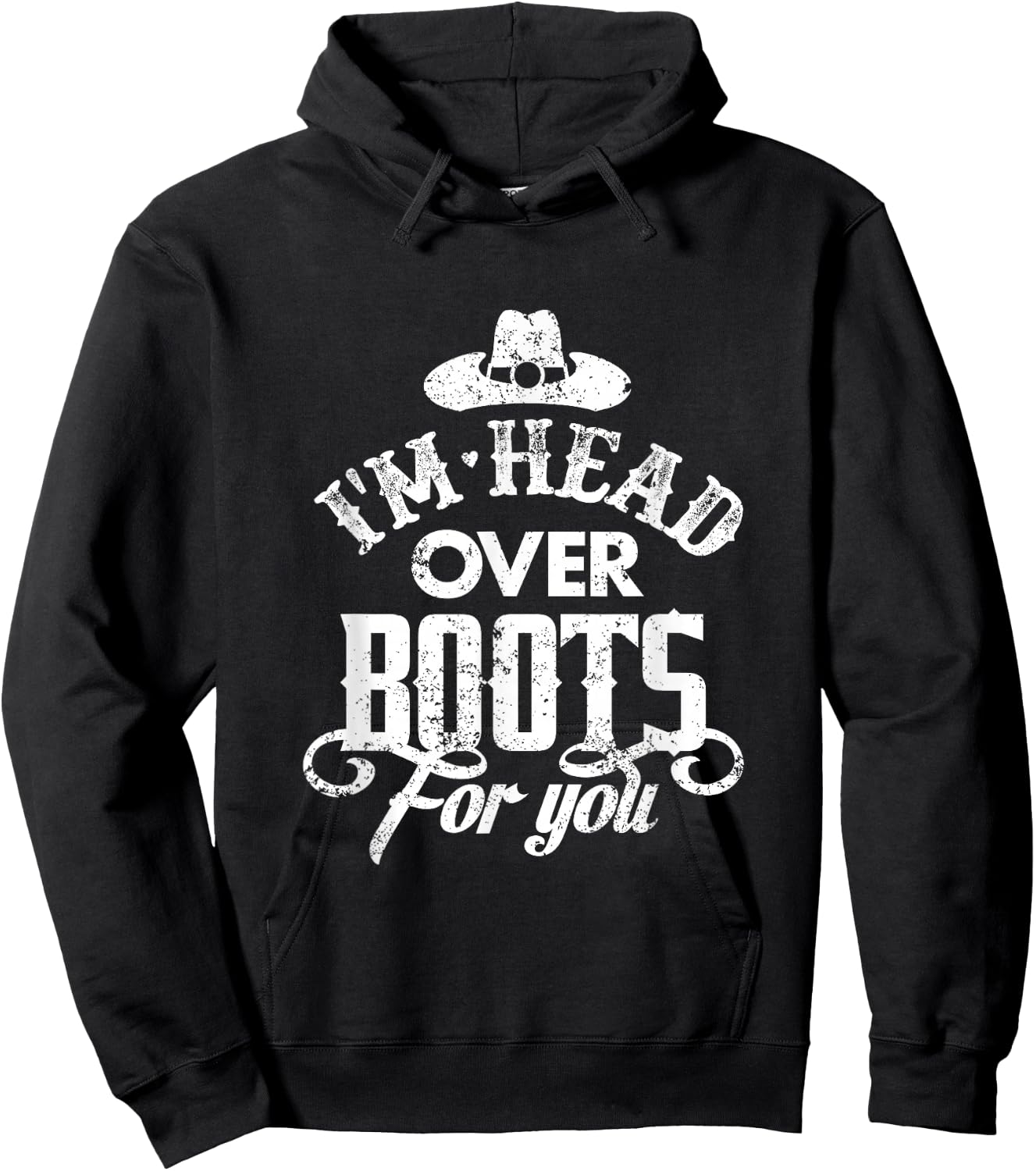 I'm Head Over Boots For You Country Music Southern Hoodie - Hoodie | Black