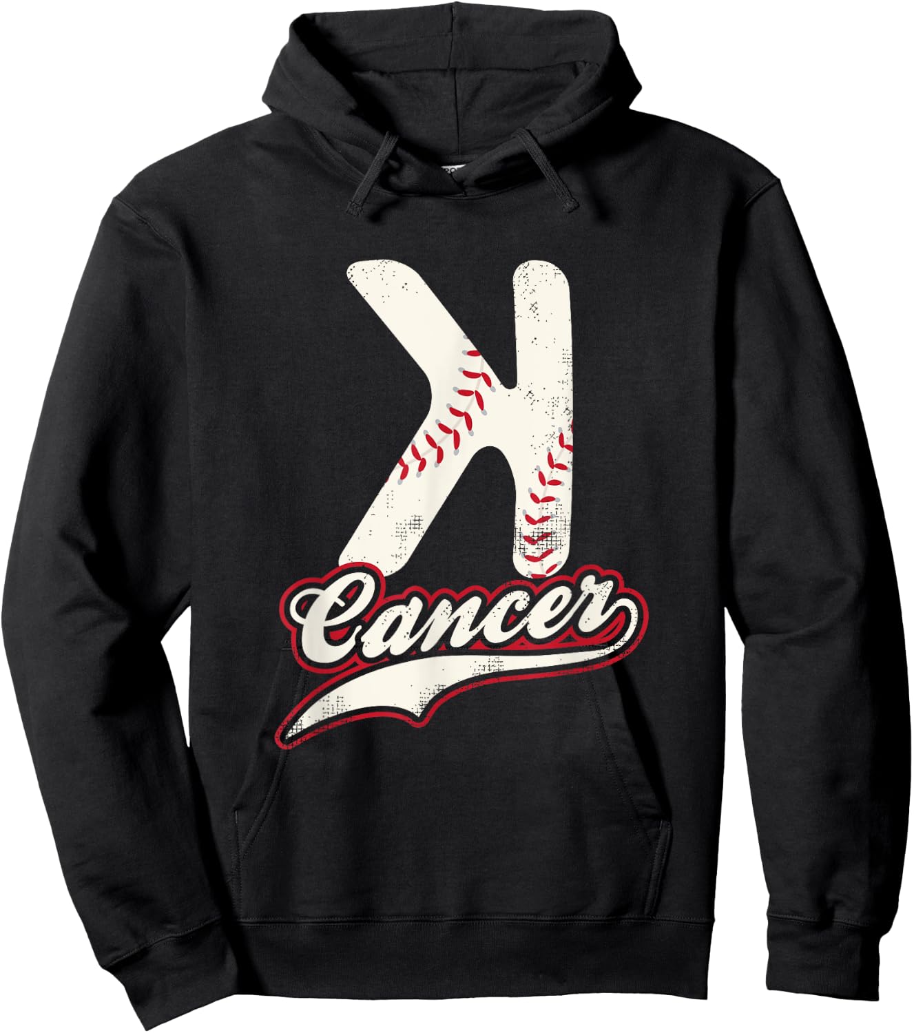 StriKe Out Cancer Trendy Baseball Shirt To Support Hoodie - Hoodie | Black