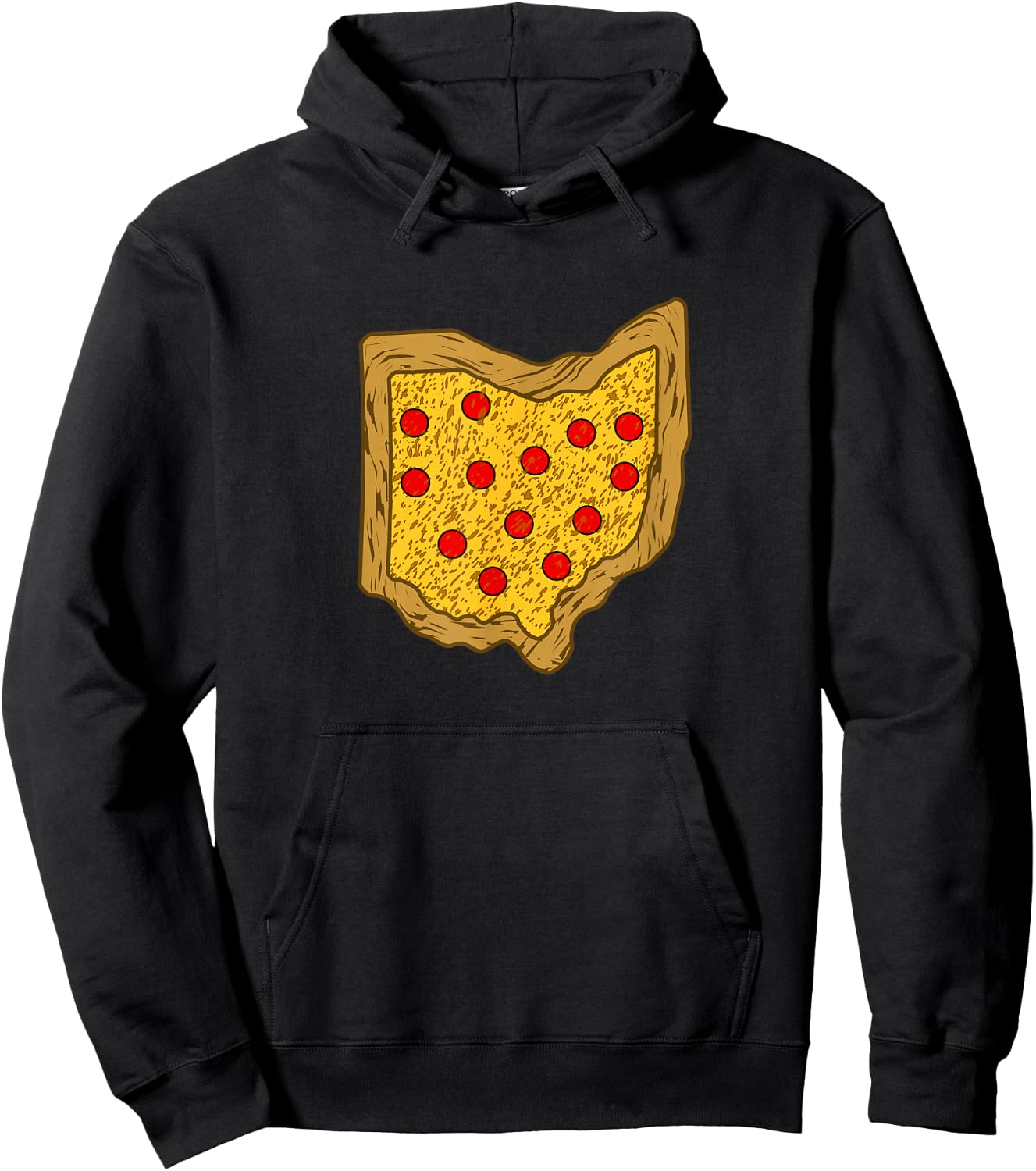 Ohio Pizza Map Shirt Hoodie - Hoodie | Black
