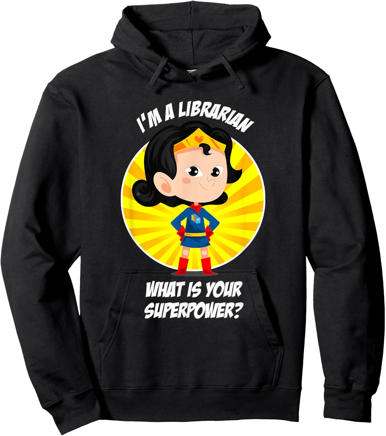 Librarian Superpower Hoodie - Hoodie | Black