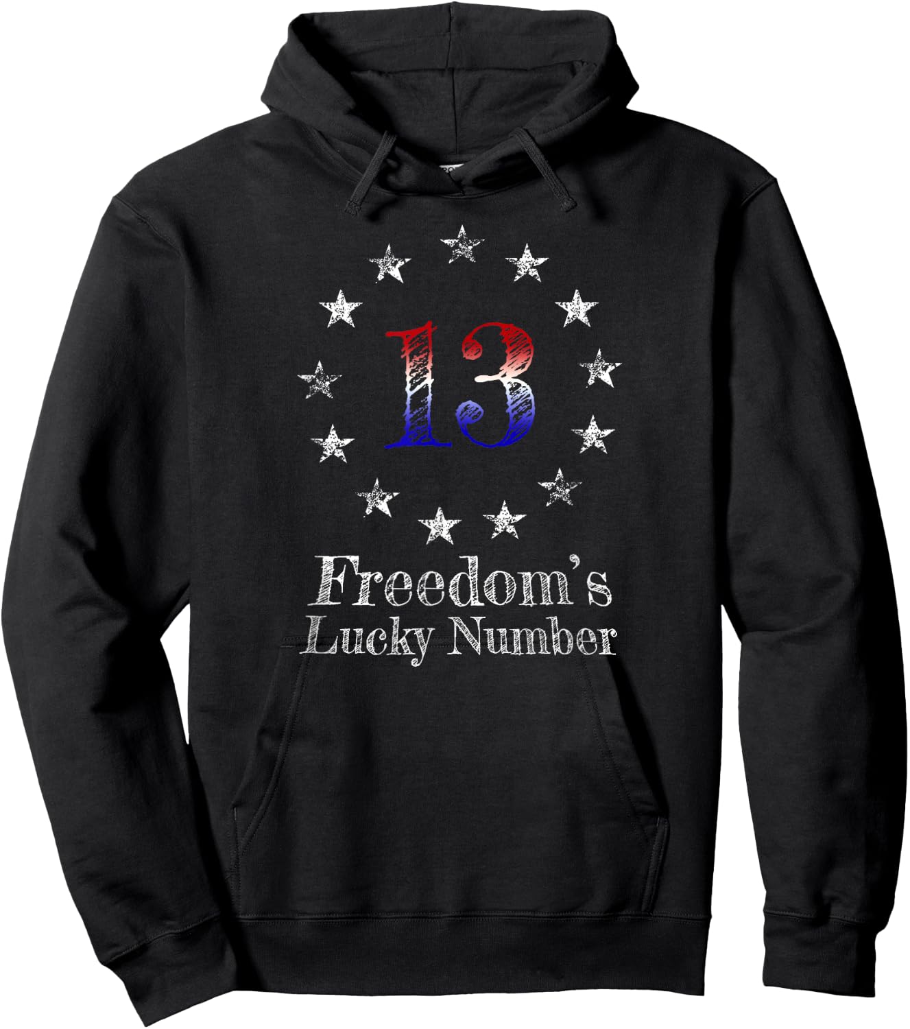 Betsy Ross Distressed Patriotic American Flag Inspired Hoodie - Hoodie | Black