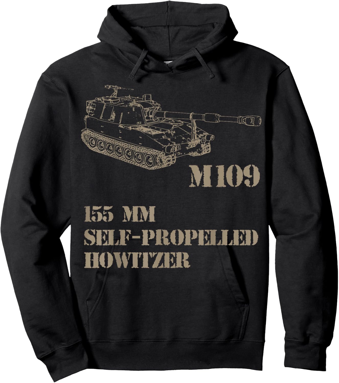 M109 Self Propelled Howitzer, artillery Hoodie - Hoodie | Black