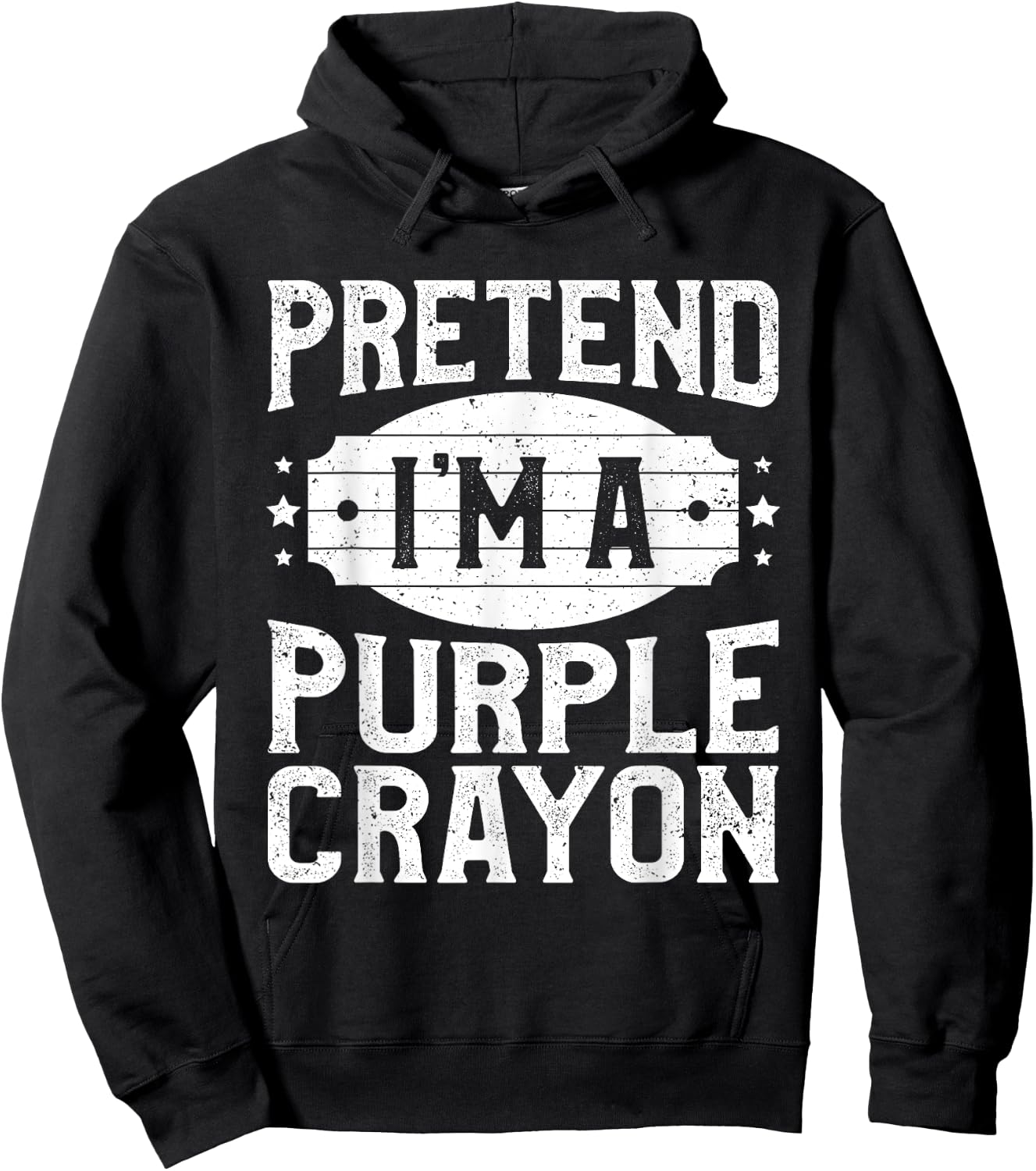 Pretend I'm A Purple Crayon Matching Costume Halloween Party Hoodie - Hoodie | Black