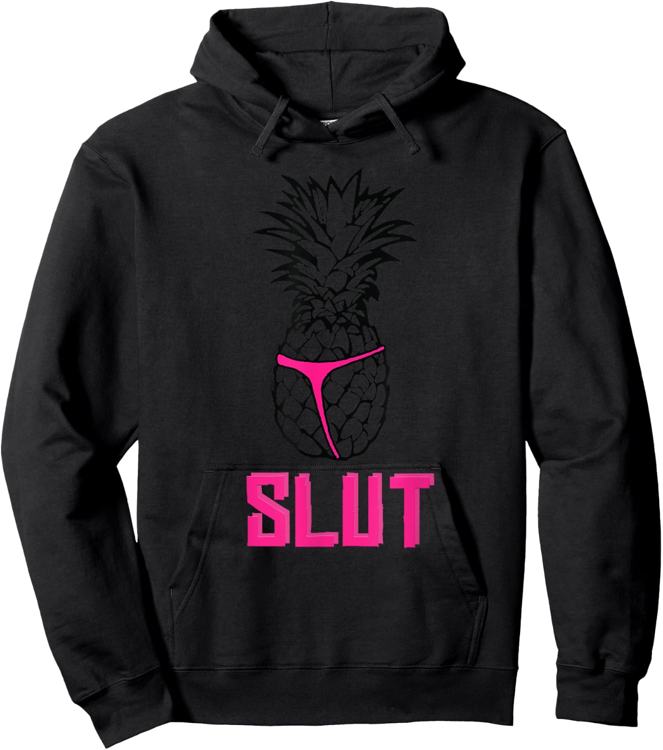 Funny Pineapple slut shirt Hoodie - Hoodie | Black