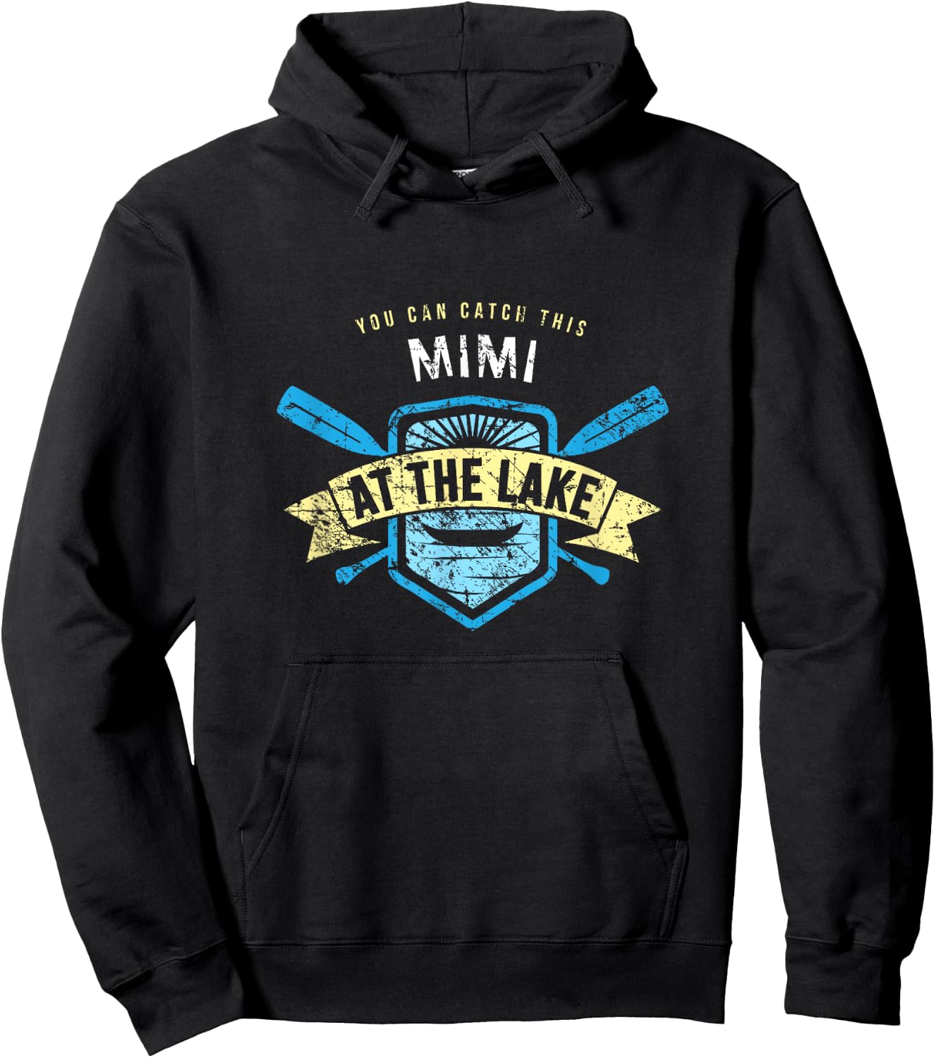 Catch This Mimi At the Lake Shirt, Boating Fishing Camping Hoodie - Hoodie | Black