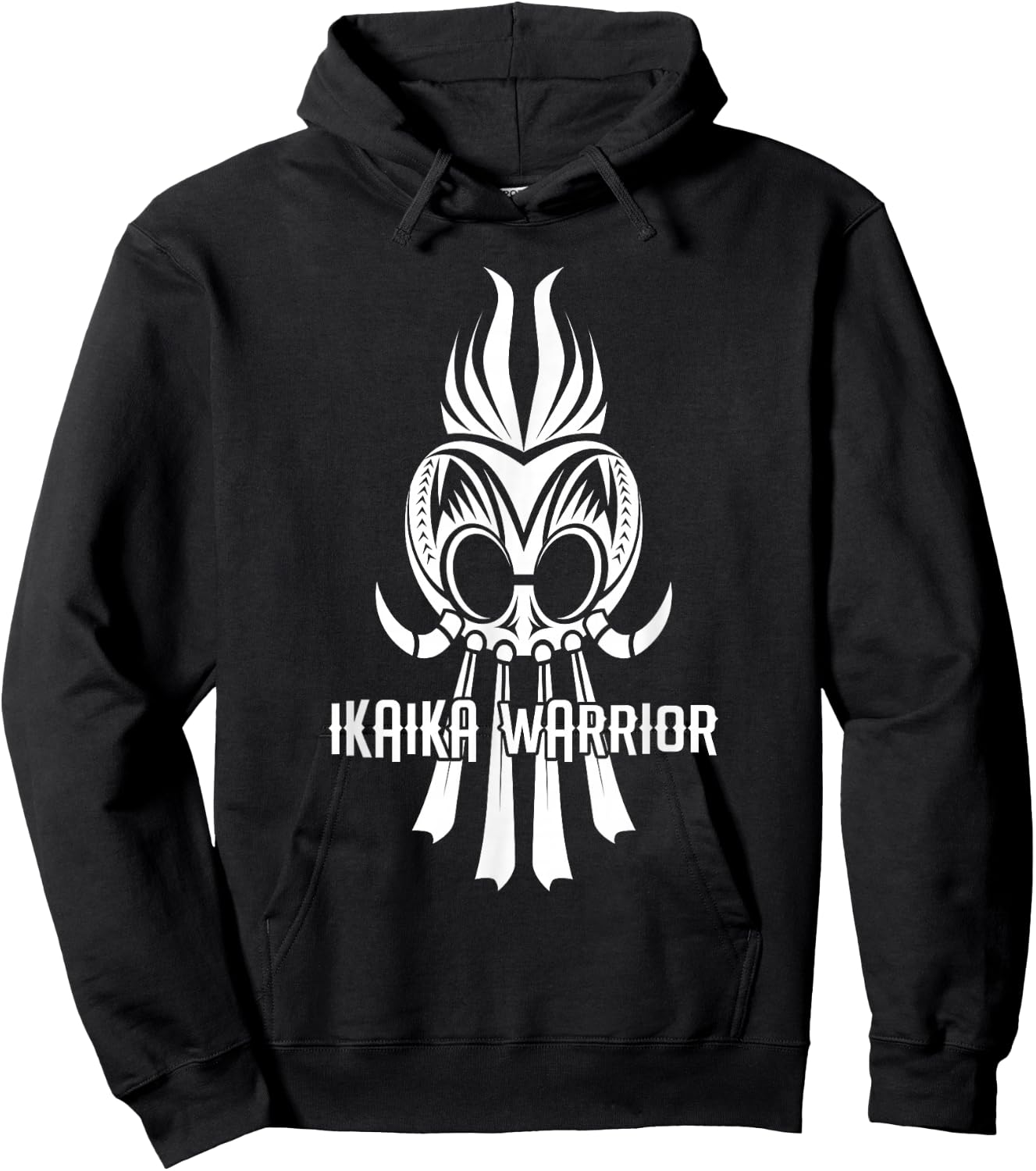 Ikaika Hawaiian Mythic Koa Tribal Warrior Hoodie - Hoodie | Black