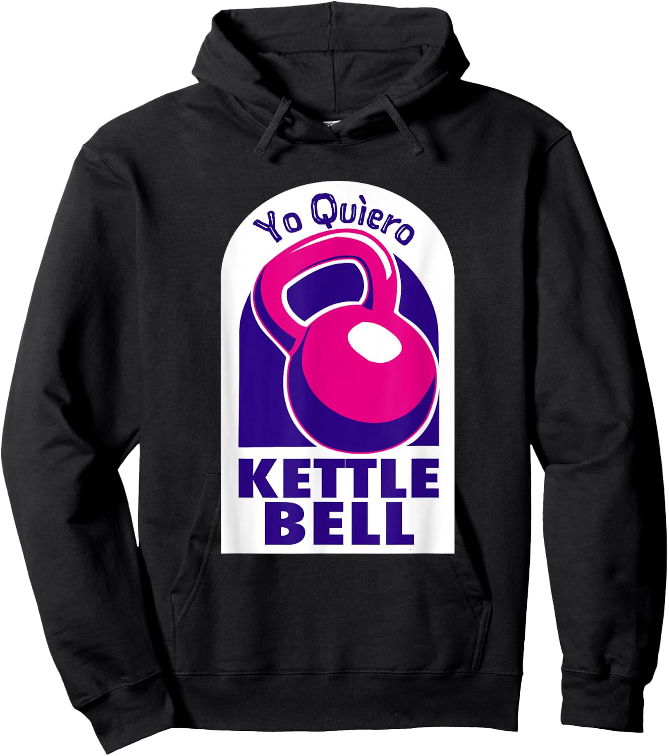 Kettlebell Workout Shirts and Tacos Kettlebell Yo Quiero Funny Black Small Classic Fit Short Sleeve Hoodie - Hoodie | Black