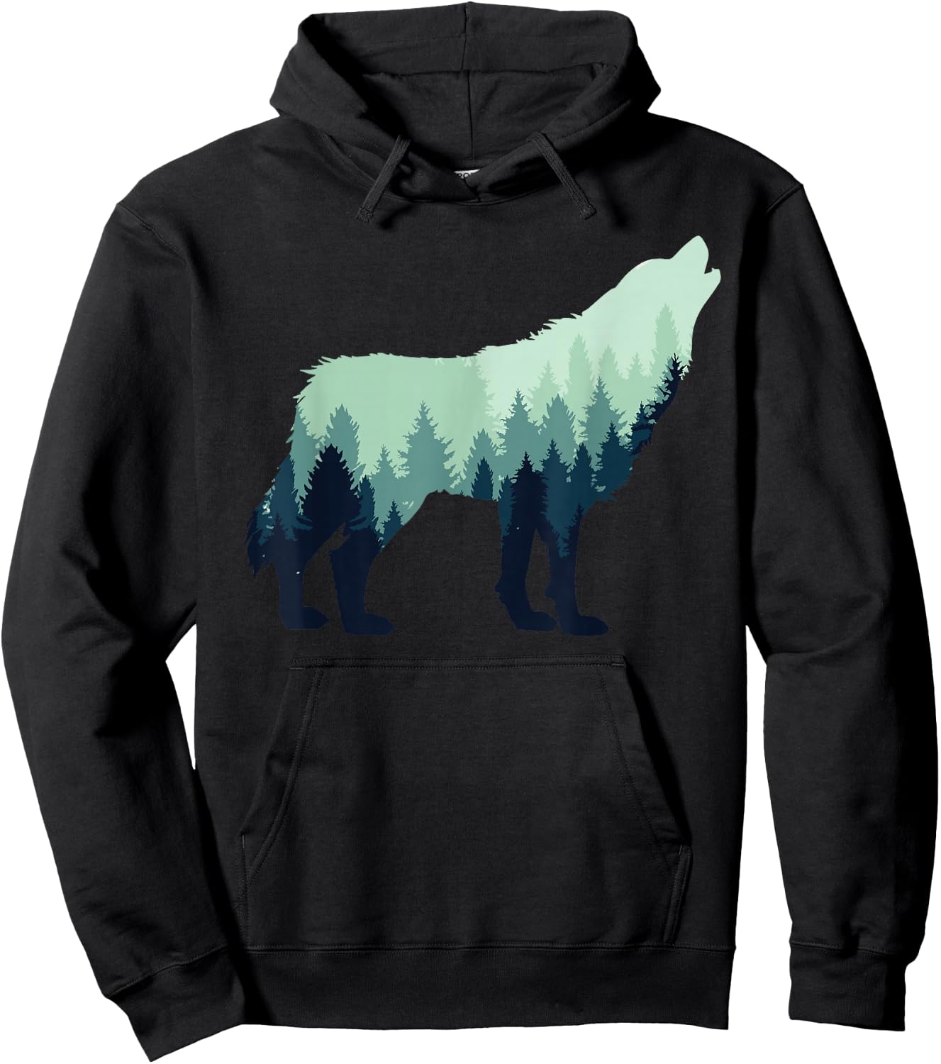 Wolf Nature Outdoor Forest Camping Hiking Gift Hoodie - Hoodie | Black