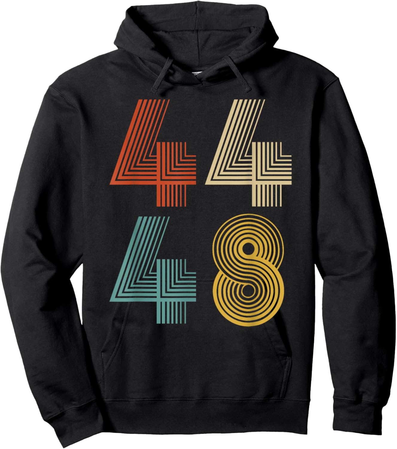 Obama 2028 President 44 48 Retro Vintage Hoodie - Hoodie | Black