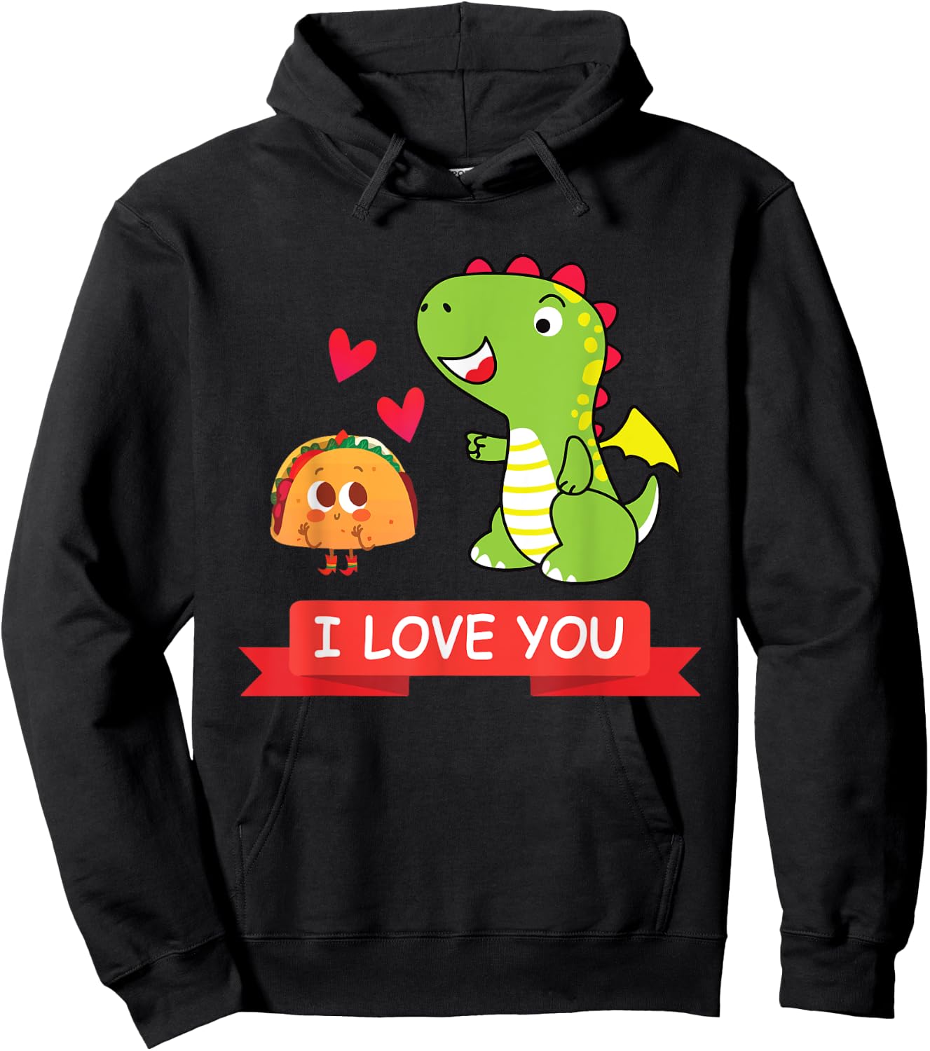 Dragon Taco Dragons Love Tacos Party Gift Hoodie - Hoodie | Black
