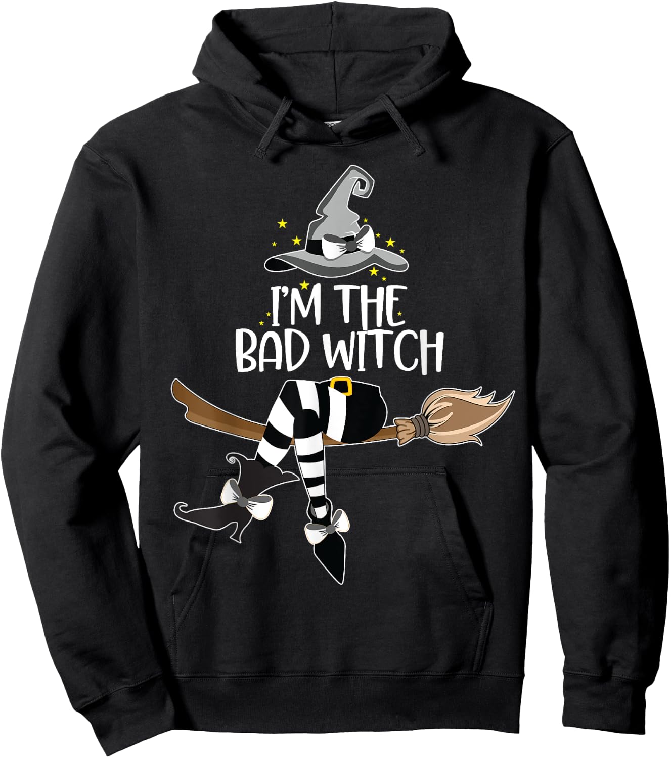 Im the Bad Witch Halloween Matching Group Costume Hoodie - Hoodie | Black