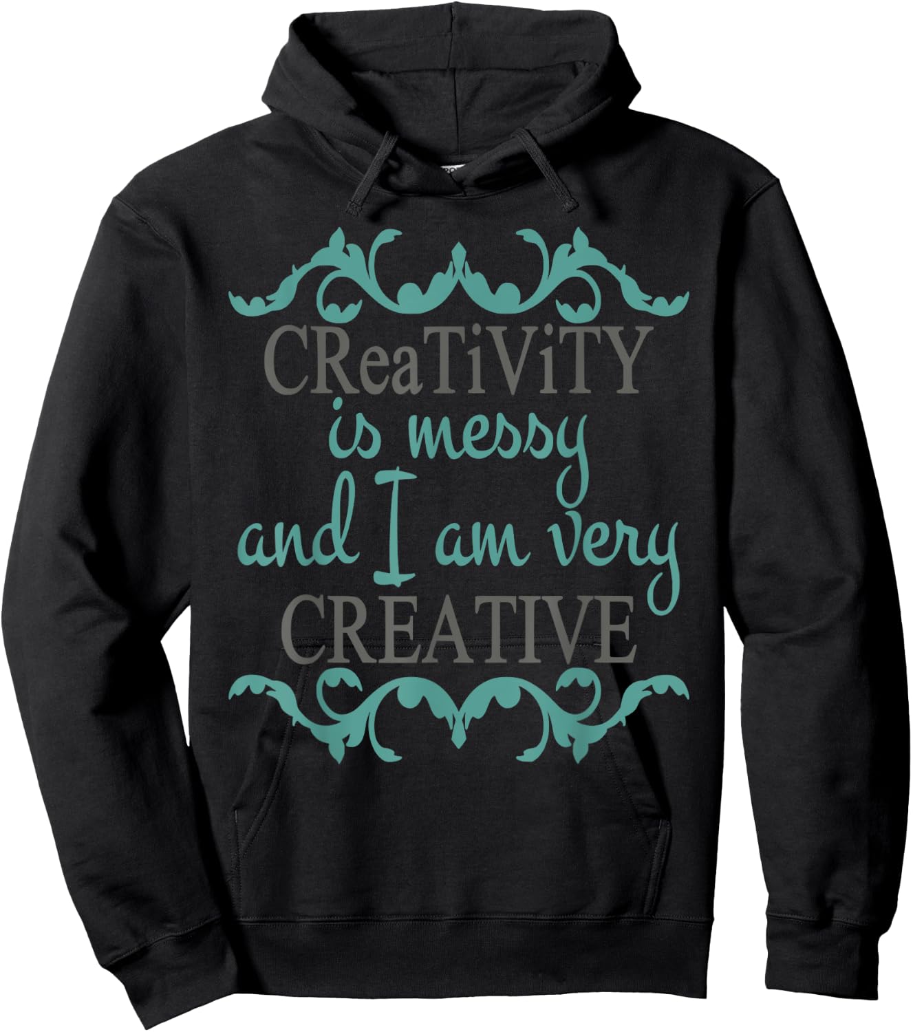 Creativity Is Messy Shirt Funny Crafter Crafting Art Artist Hoodie - Hoodie | Black
