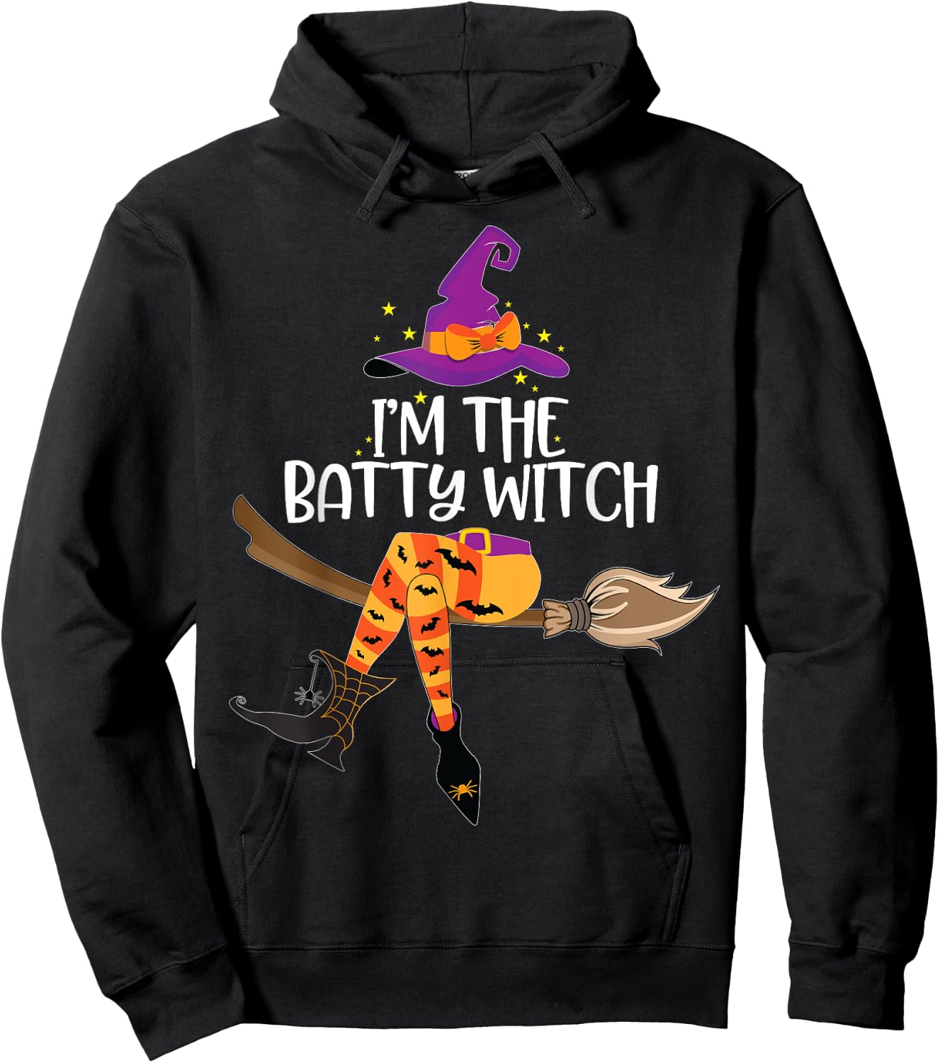 Im the Batty Witch Shirt Halloween Matching Group Costume Hoodie - Hoodie | Black