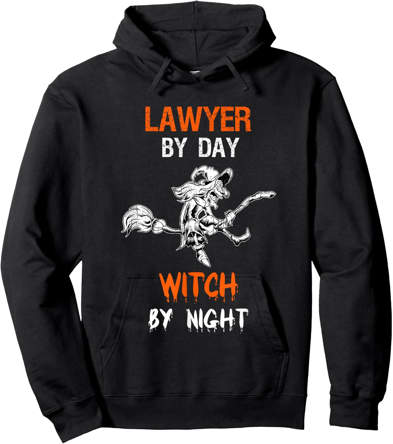 Lawyer By Day Witch By Night Shirt Halloween Costume Hoodie - Hoodie | Black