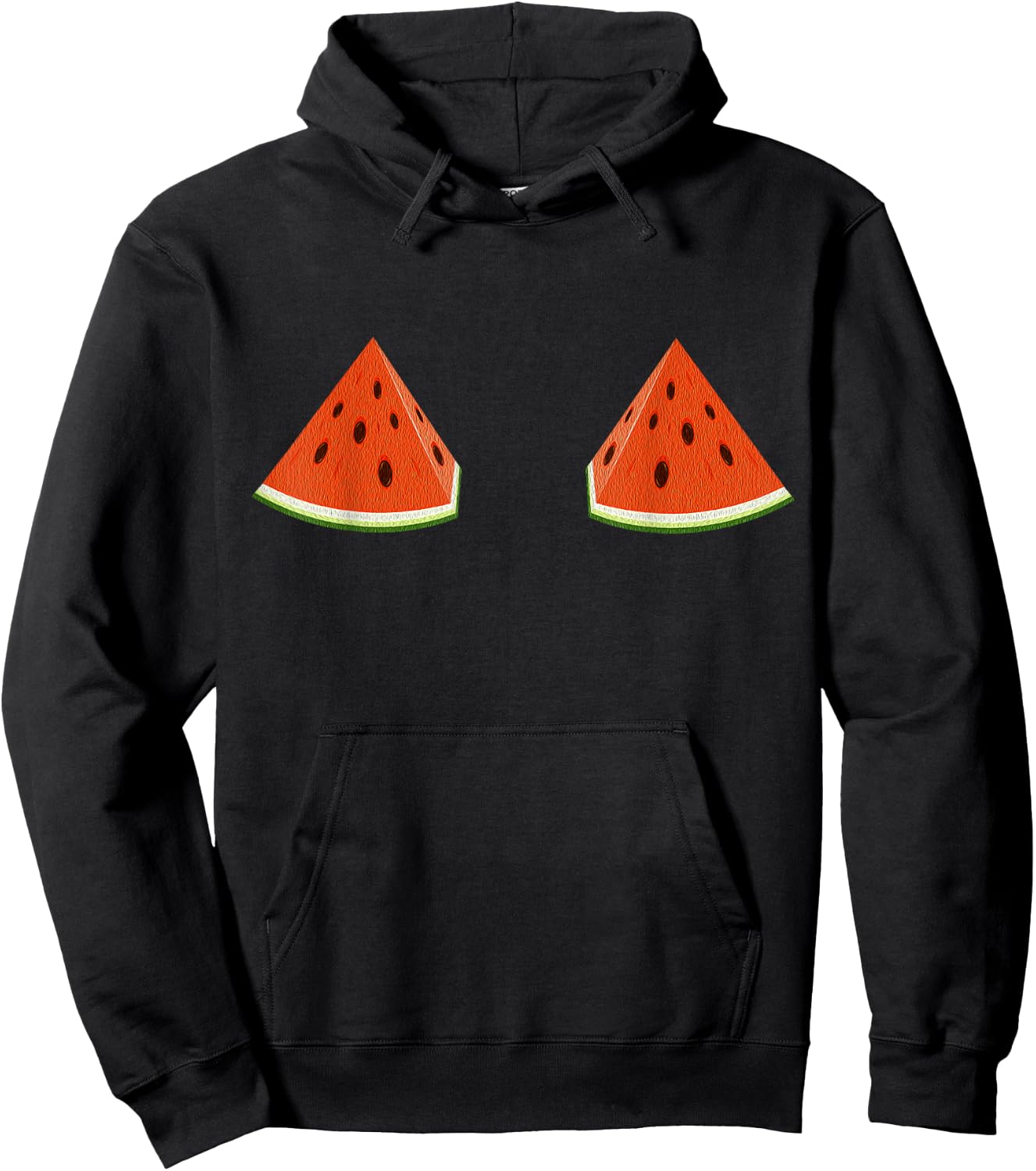 Funny Watermelon Boobs Women Girls Gift Summer Hoodie - Hoodie | Black