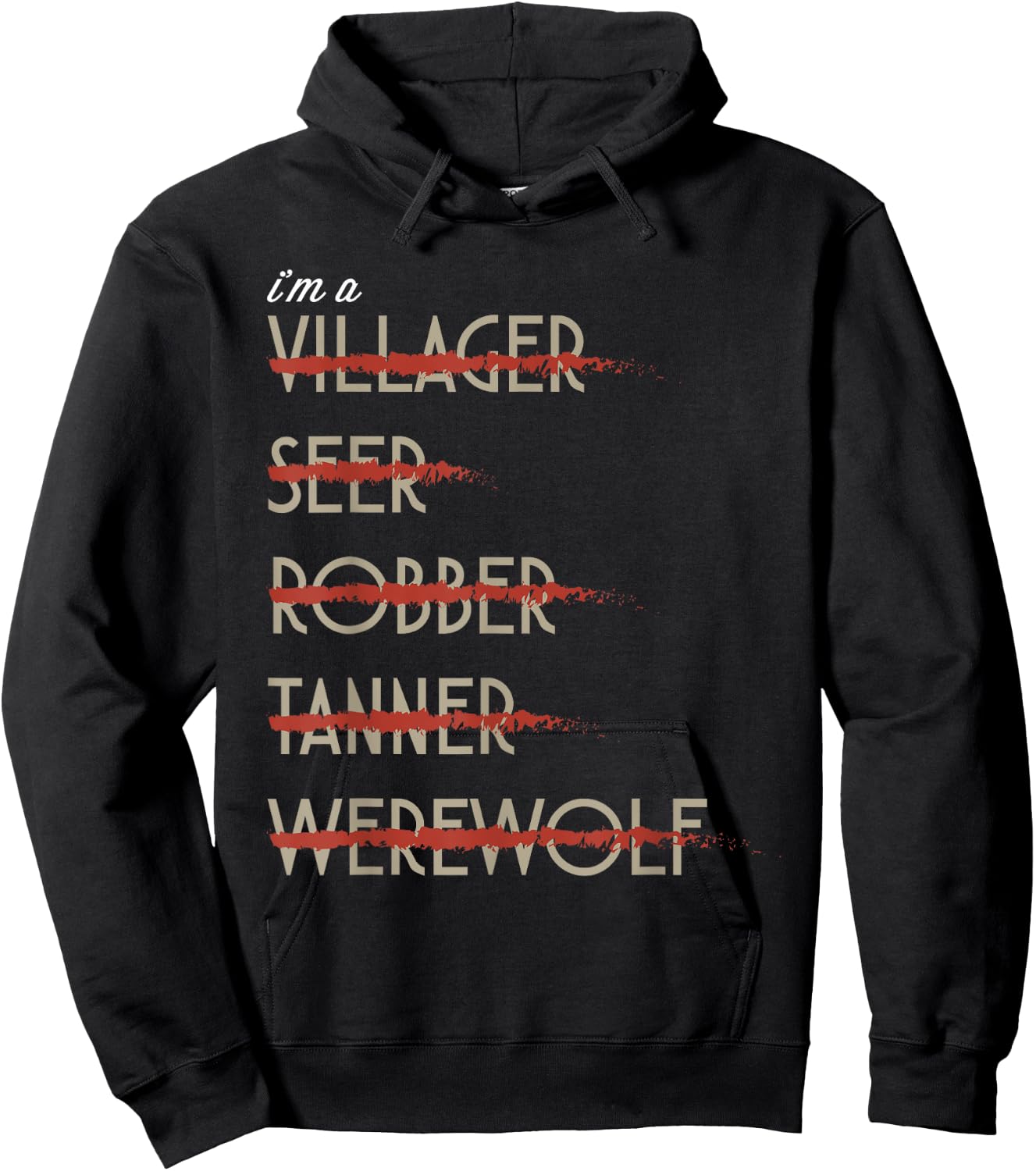 I'm A Werewolf Design - Board Game - Tabletop Gaming Hoodie - Hoodie | Black