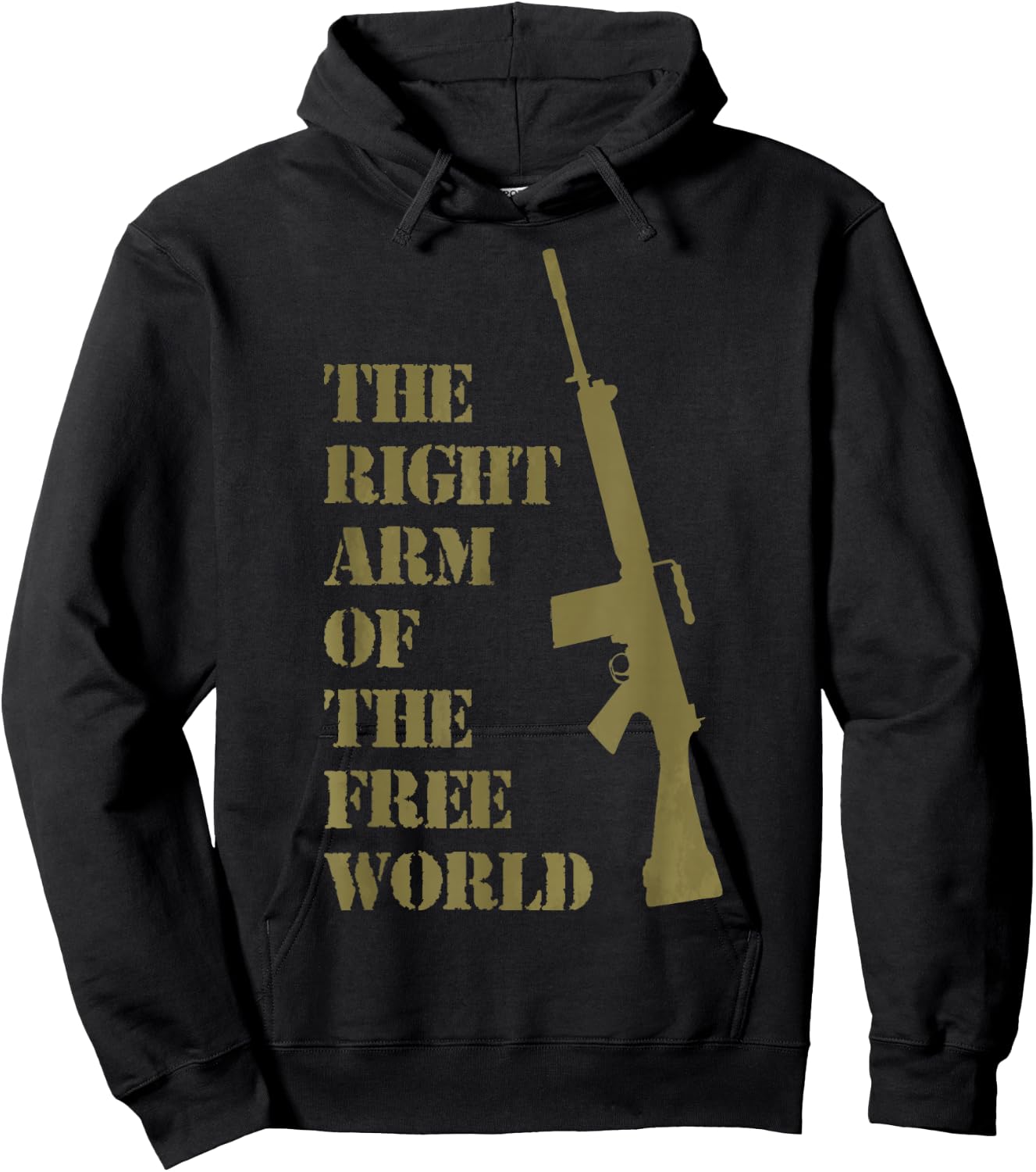 FN FAL fan t shirt 7.62 mm The right arm of the free world Hoodie - Hoodie | Black