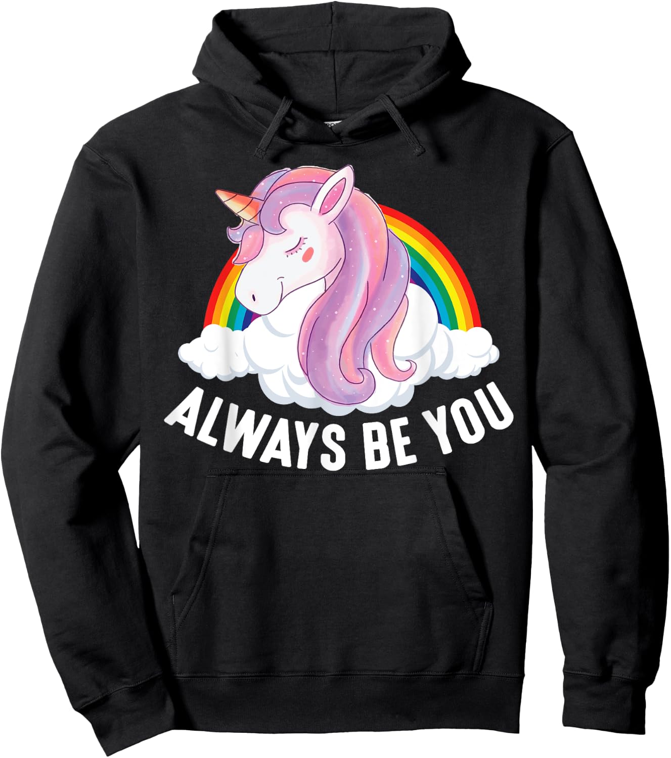 Cute Always Be You Unicorn Apparel Hoodie - Hoodie | Black