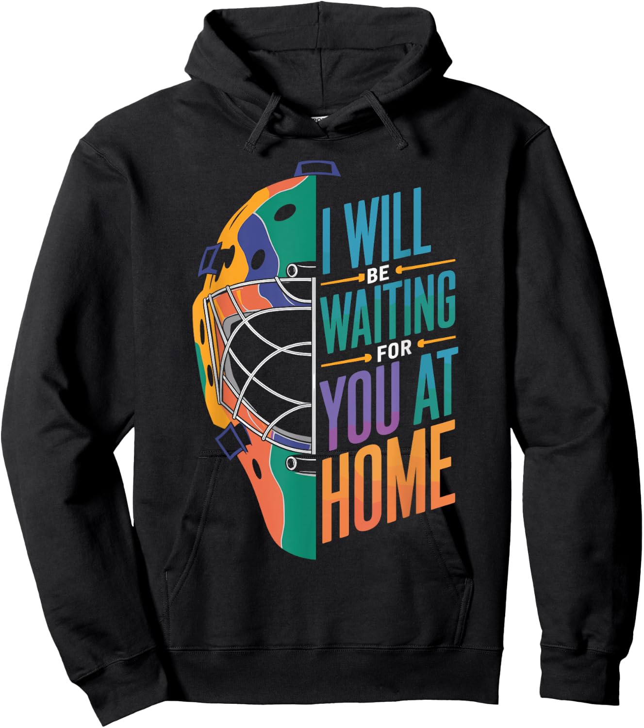 I Will Be Waiting for You at Home Softball Catcher Hoodie - Hoodie | Black