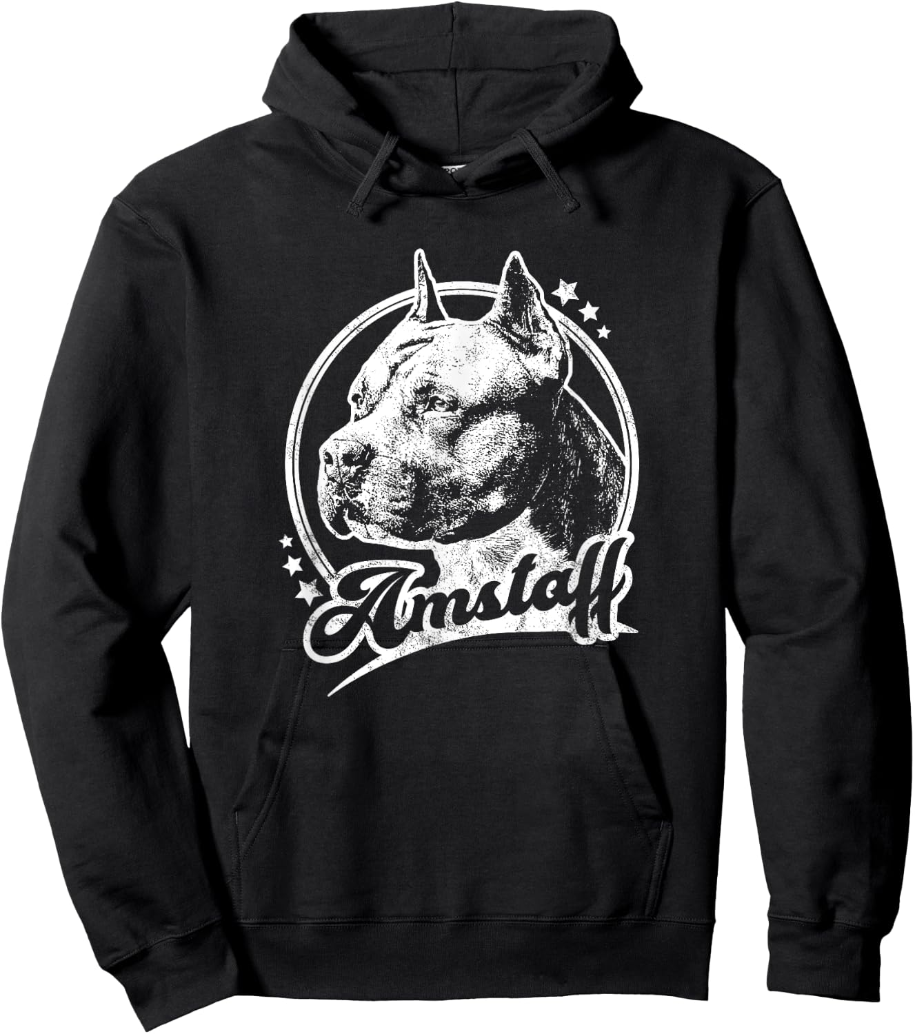 Amstaff Dog Retro Style Hoodie - Hoodie | Black