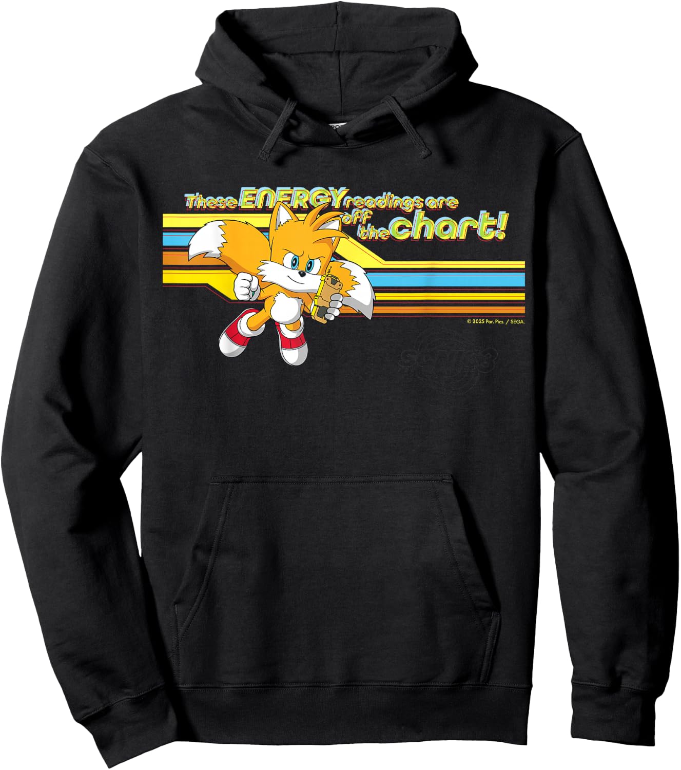 Sonic the Hedgehog 3 - Tails "Energy Readings" Hoodie - Hoodie | Black