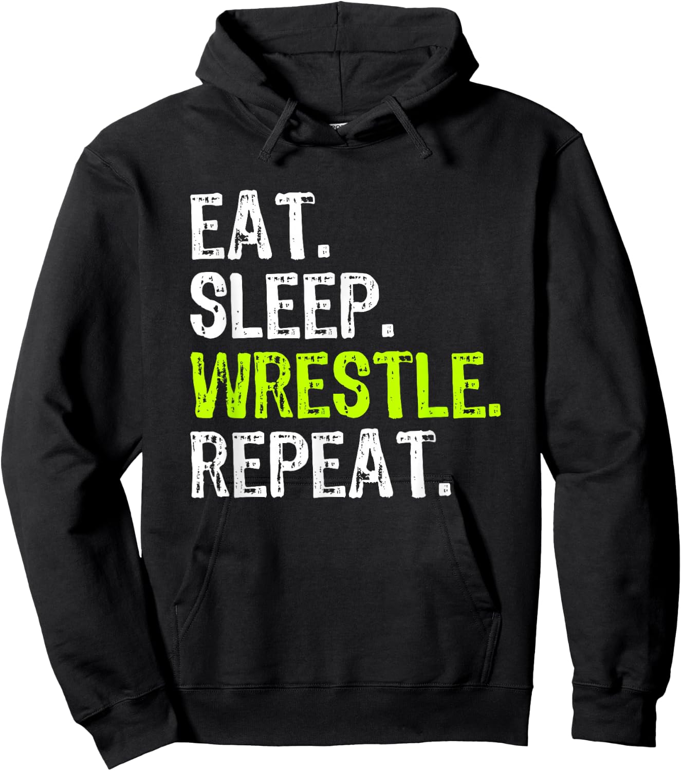Eat Sleep Wrestle Repeat Wrestling Wrestler Men Women Kids Hoodie - Hoodie | Black