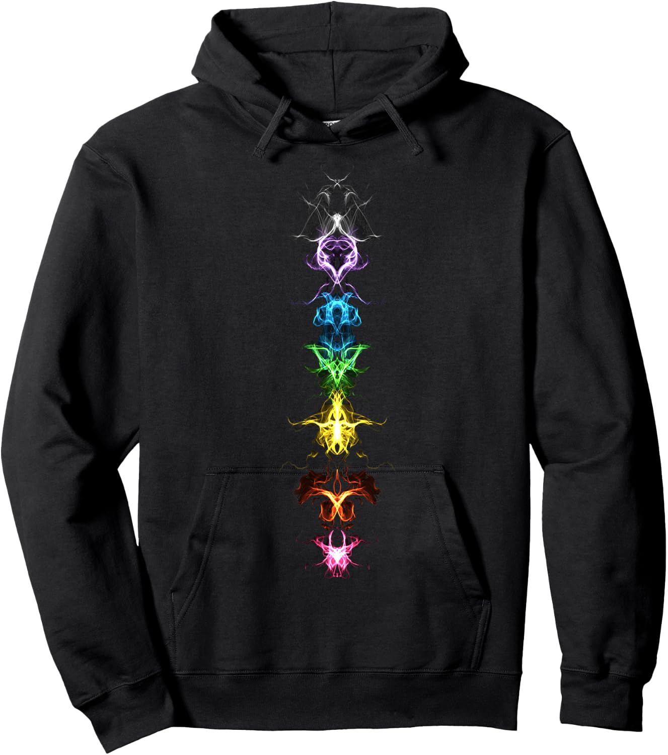 Chakras Fractal Buddhism Awareness Rainbow Power Hoodie - Hoodie | Black