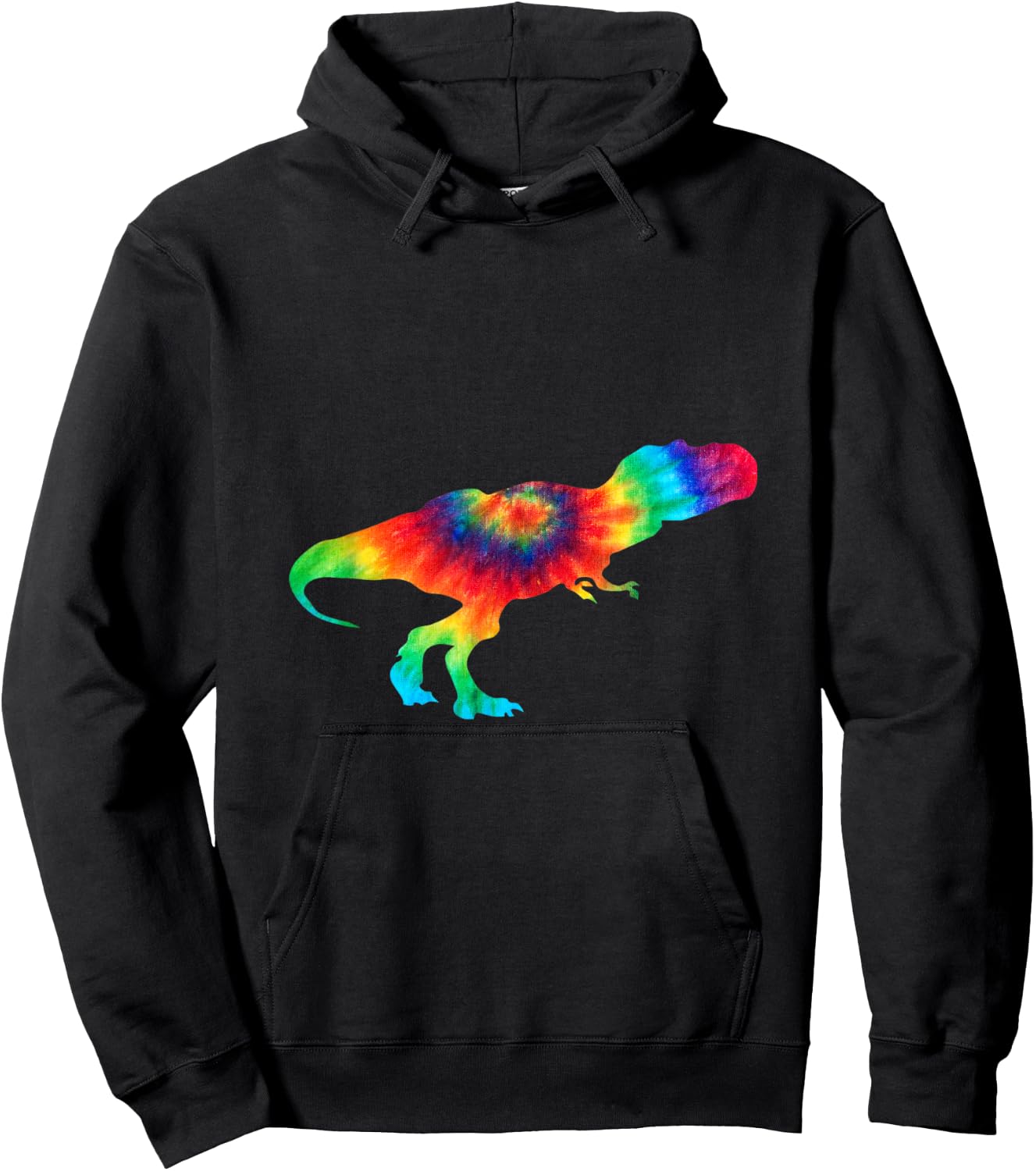 T-Rex Tie Dye Dinosaur Animals Prehistoric Tie Dyed T Shirt Hoodie - Hoodie | Black