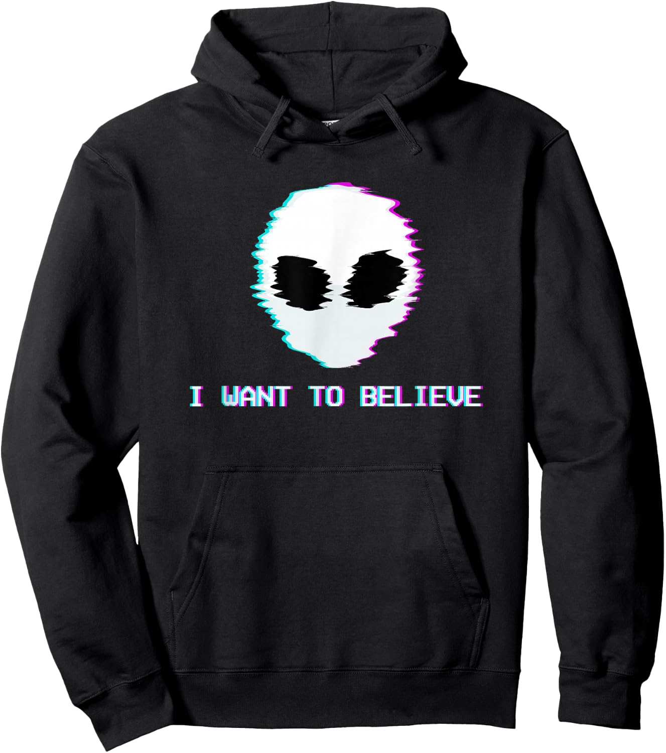 I Want to Believe Alien Pastel Aesthetic Hoodie - Hoodie | Black