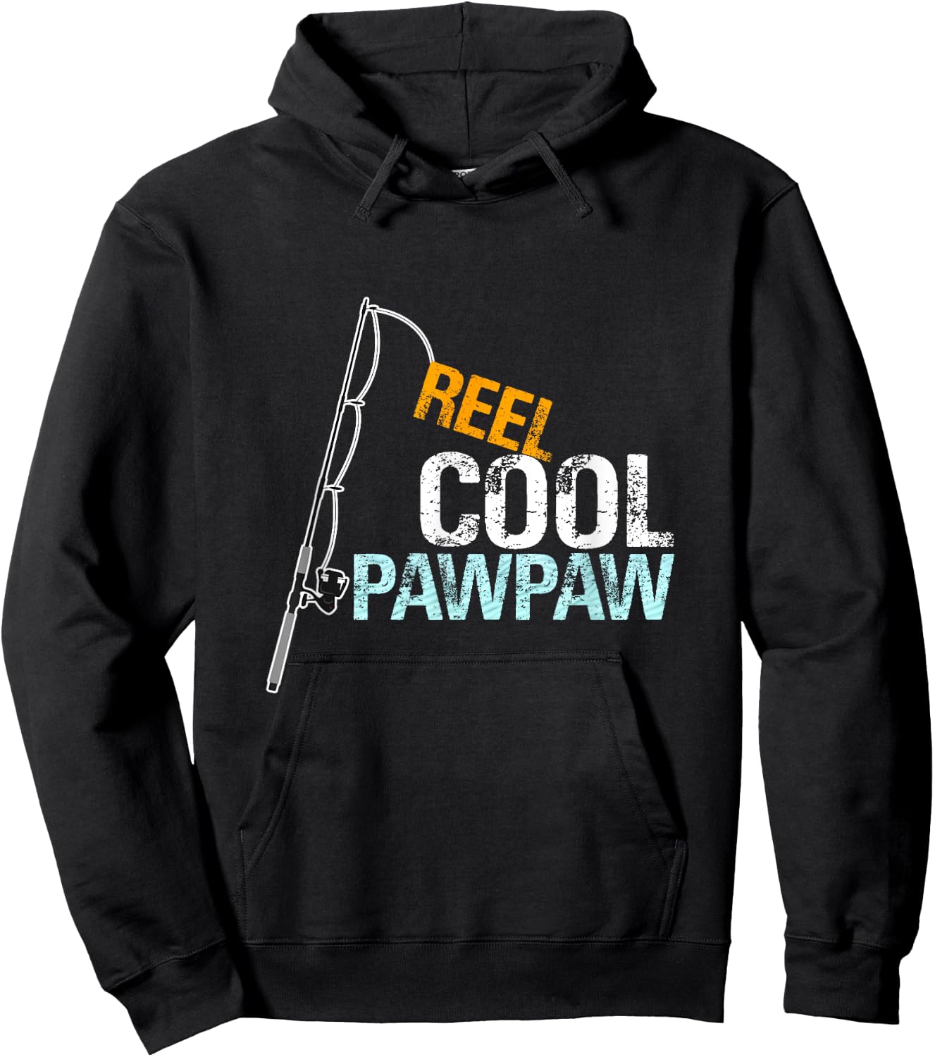 Reel Cool PawPaw Funny Fishing print Fishermen Gifts Hoodie - Hoodie | Black
