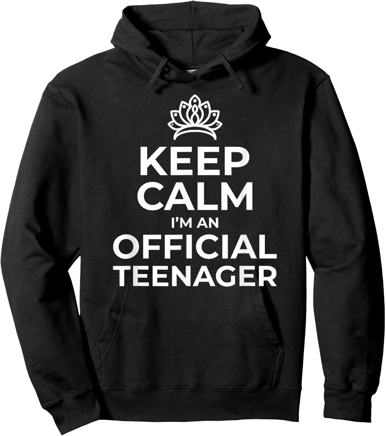 Keep Calm Birthday Official Teenager 13th Funny Girl Small Hoodie - Hoodie | Black
