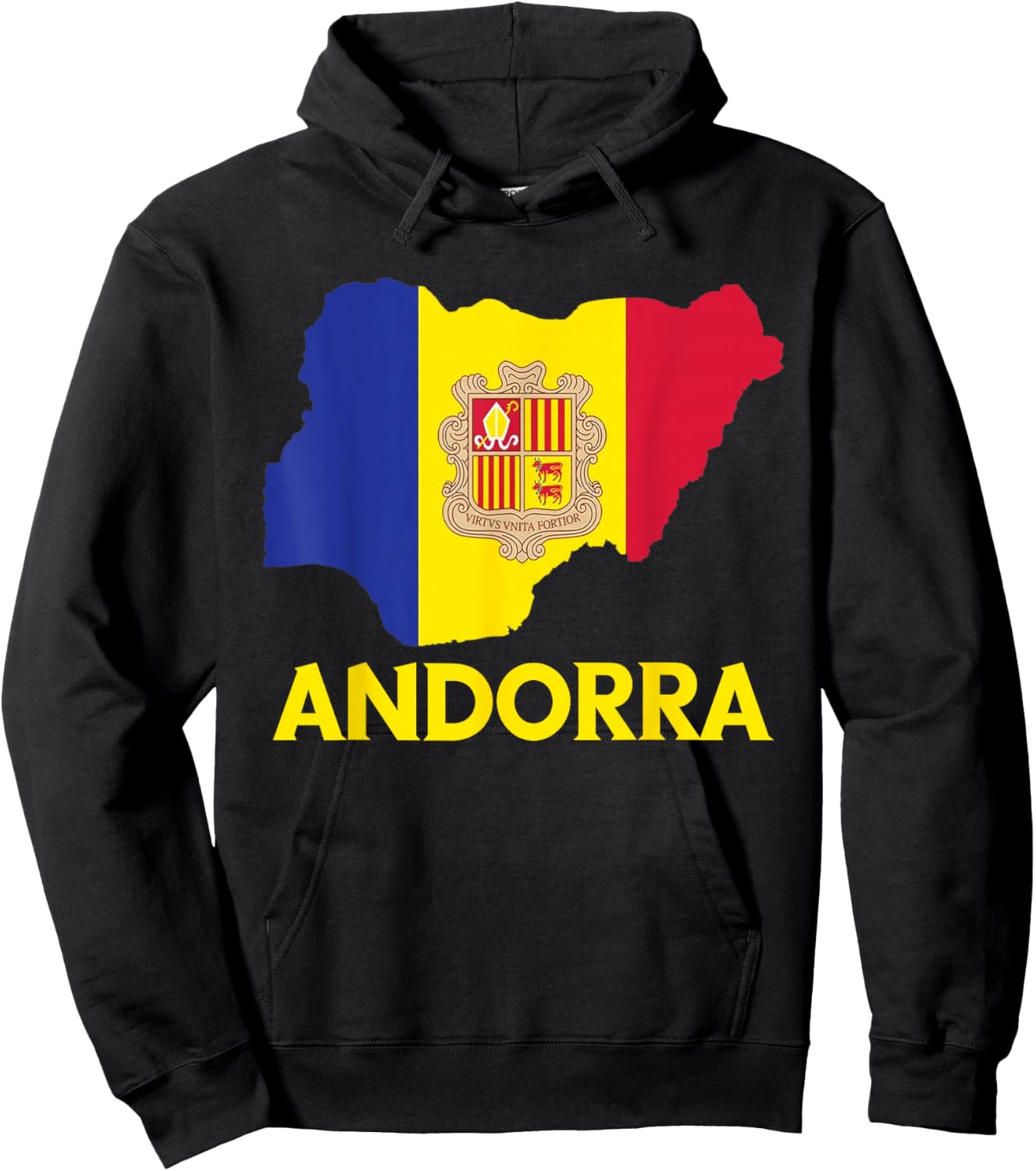Andorra Map Andorran Pride Andorran Roots Andorran Flag Hoodie - Hoodie | Black