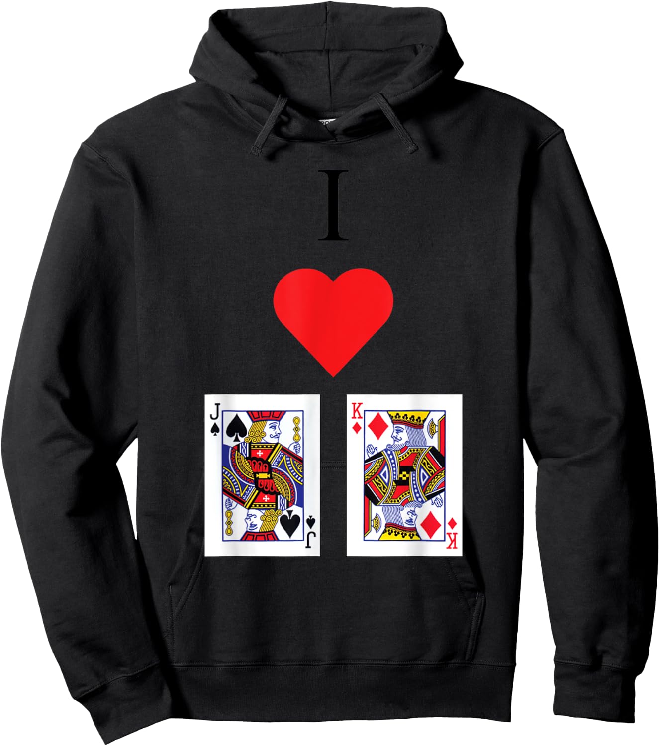 I Love Jack King Off Funny Poker Joke for Card Lover Hoodie - Hoodie | Black