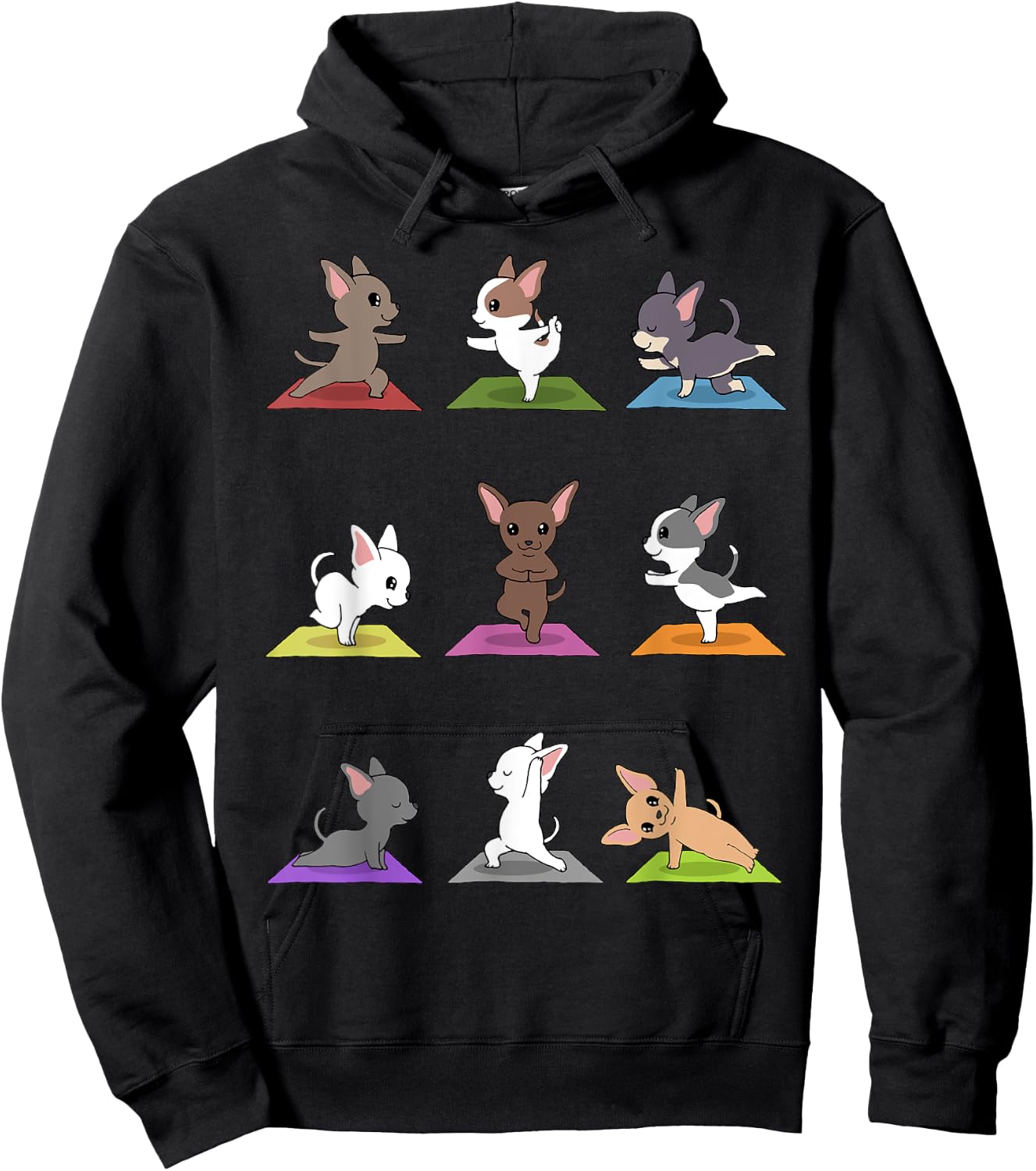 Chihuahua Yoga for a Yoga Workout Fan Hoodie - Hoodie | Black