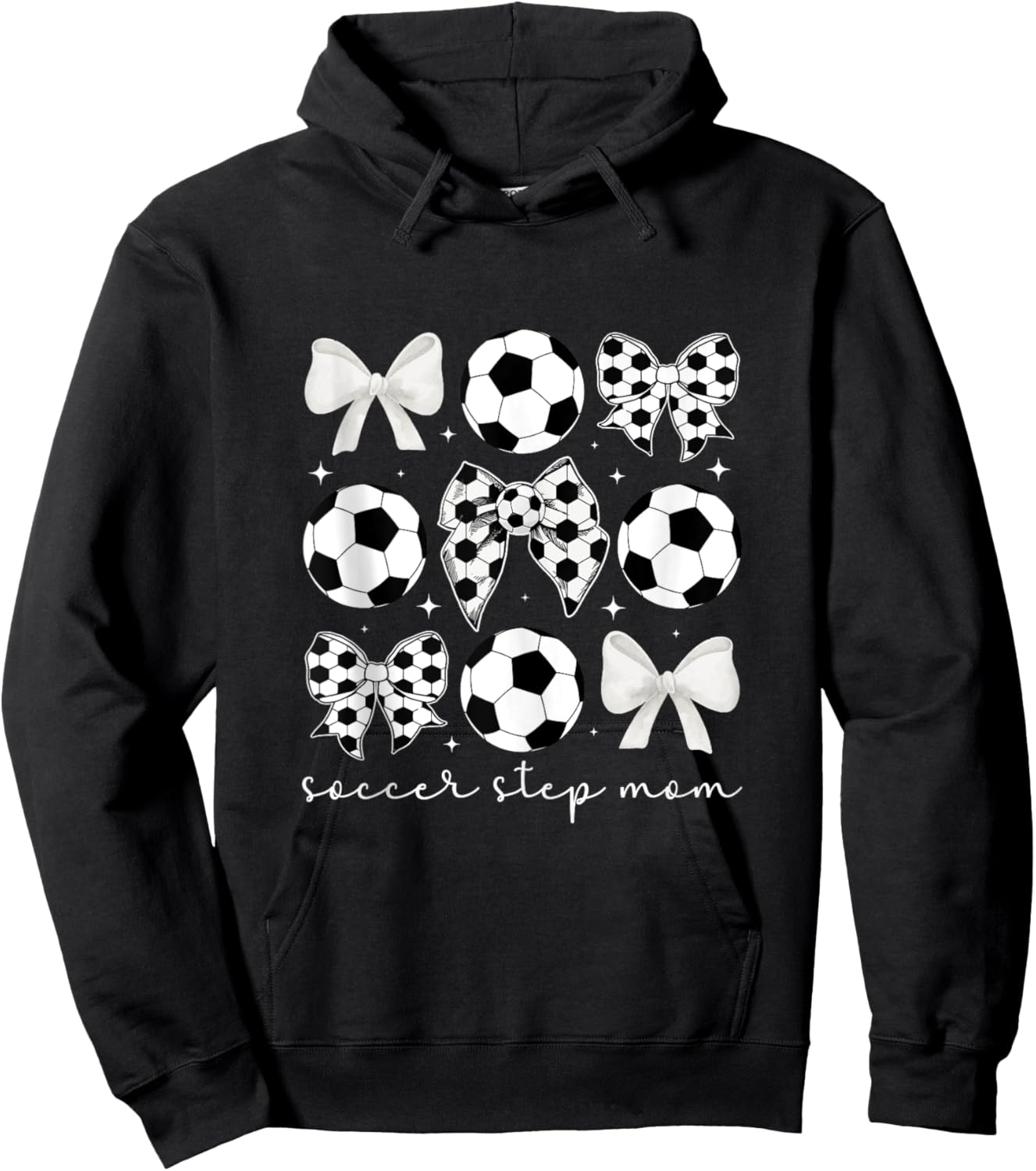 Soccer Step-Mom Of A Soccer Player Stepmother Coquette Hoodie - Hoodie | Black