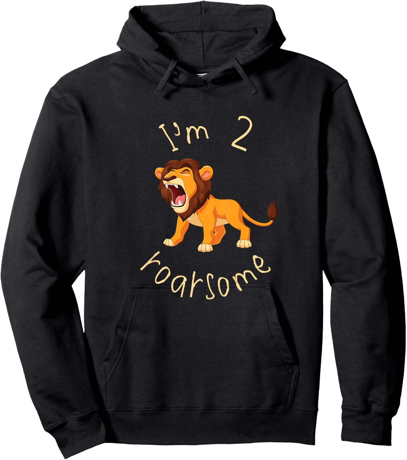 I'm 2 Roarsome Lion Leo Birthday Shirt Two Year Old Toddler Hoodie - Hoodie | Black