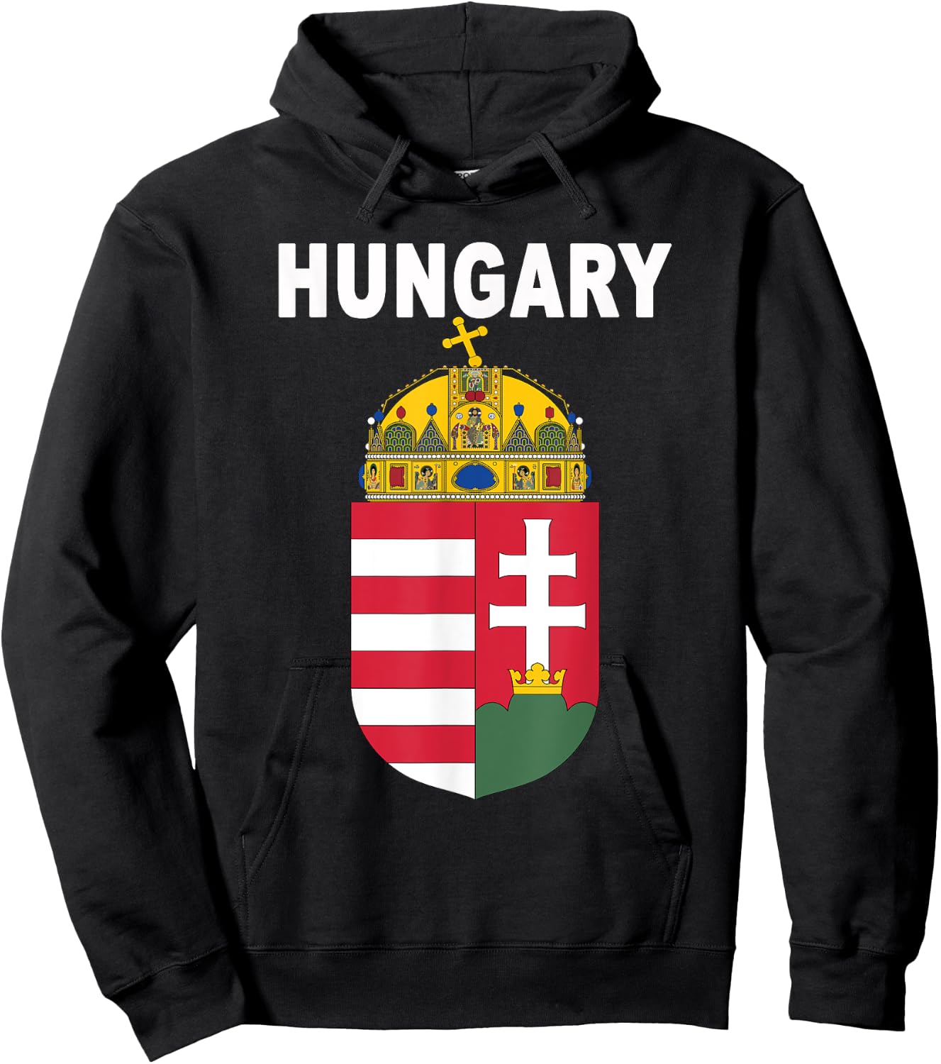 Hungary National Coat of Arms Hoodie - Hoodie | Black