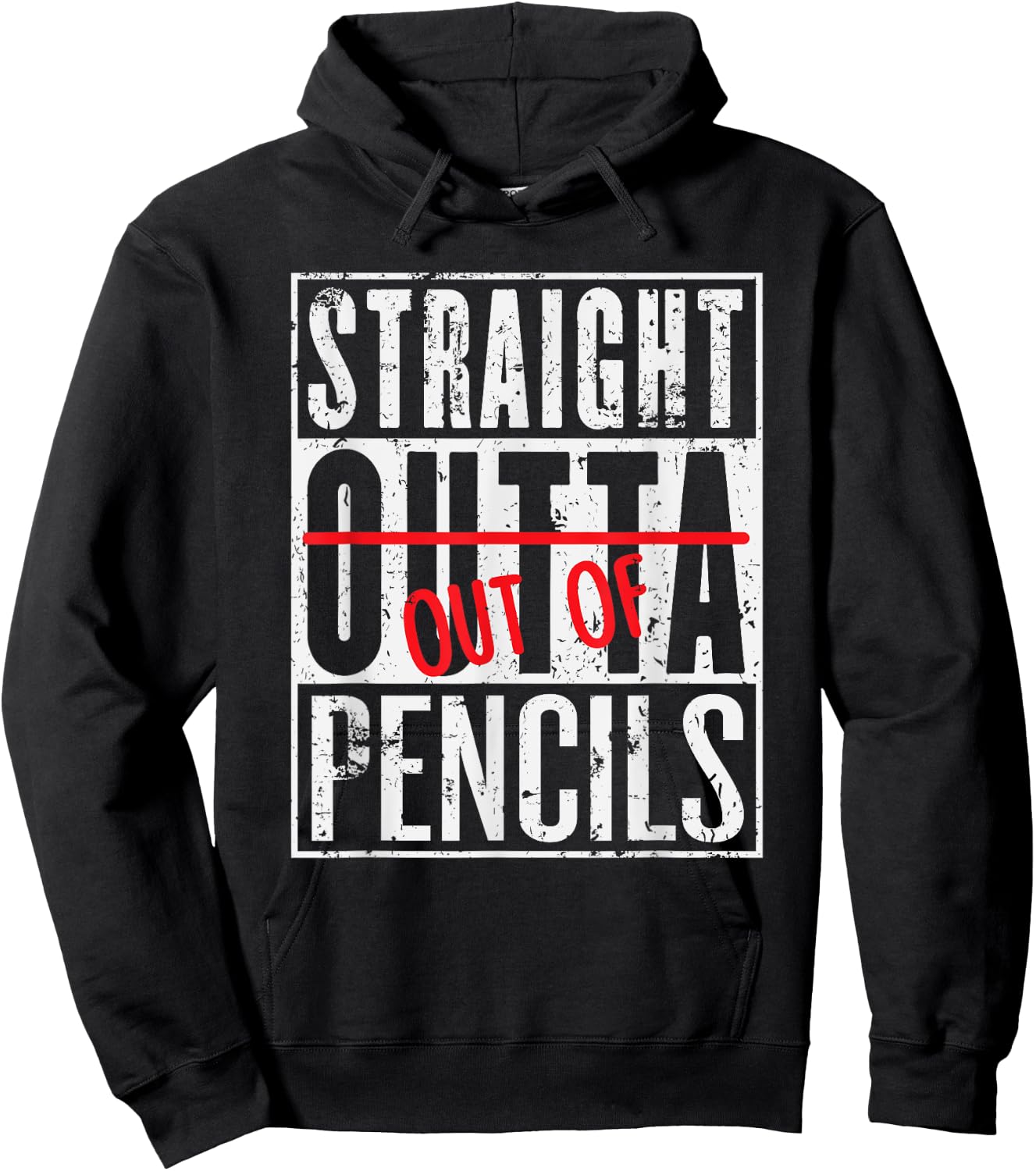Straight Out Of Pencils Funny English School Teacher Hoodie - Hoodie | Black