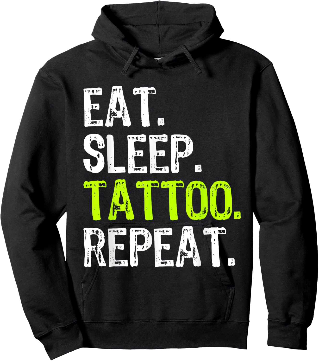 Eat Sleep Tattoo Repeat Tattooist Artist Funny Hoodie - Hoodie | Black