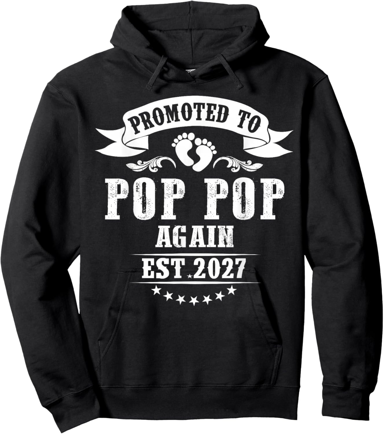 Soon to Be Pop pop Again est. 2027 Fathers Day Hoodie - Hoodie | Black
