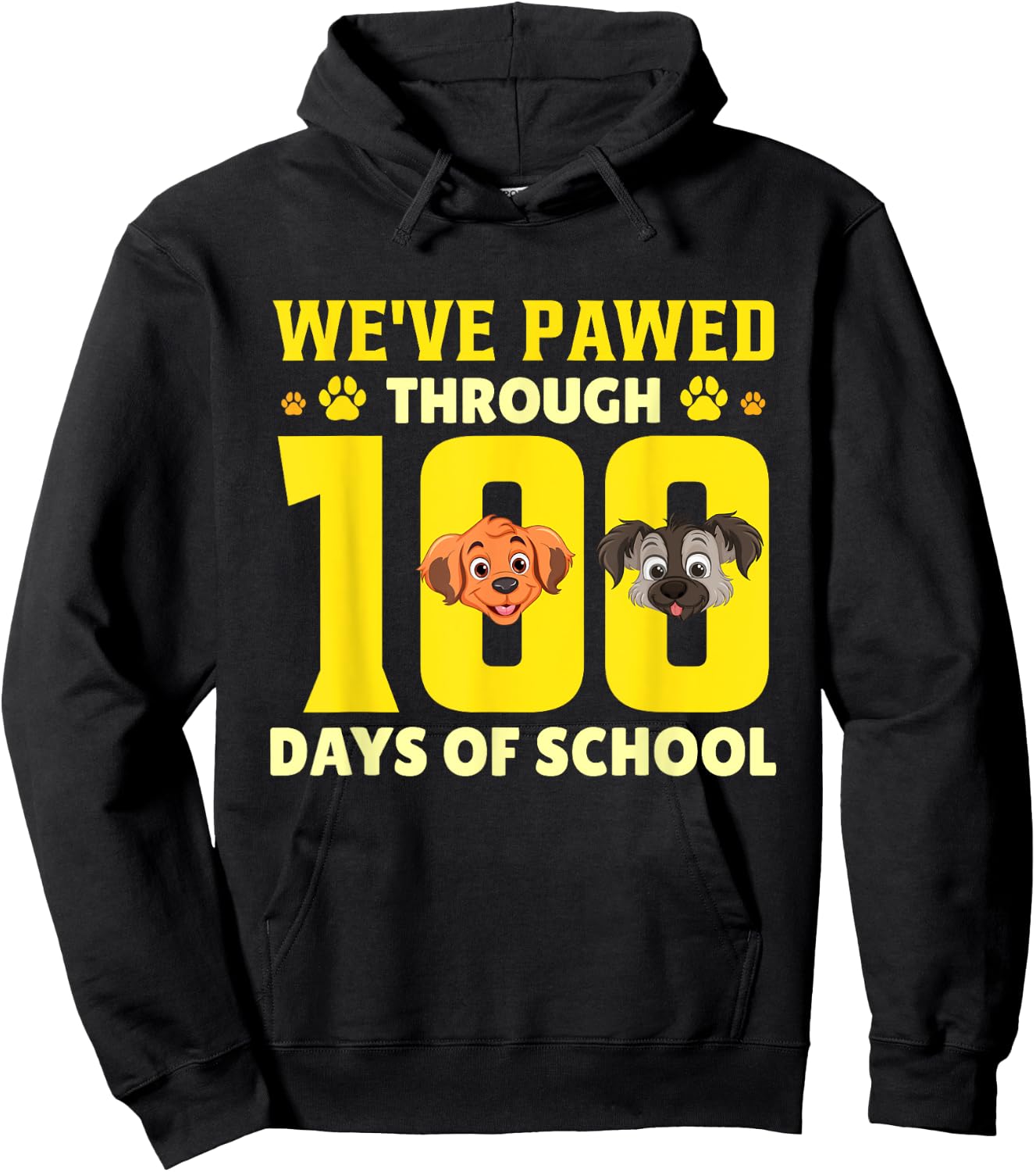 We've Pawed Through 100 Days Of School Dog Hoodie - Hoodie | Black