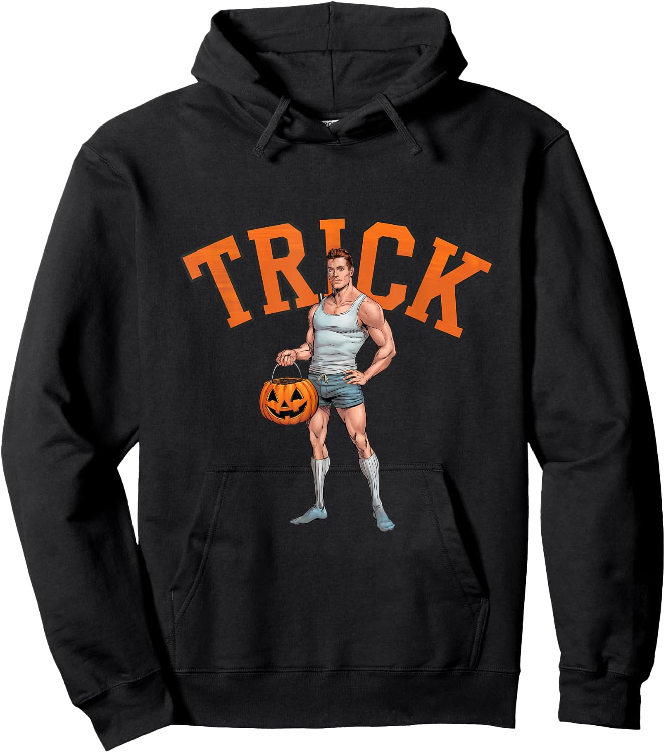 Funny Halloween Trick Hottie Guy Gay Queer Treat Hoodie - Hoodie | Black