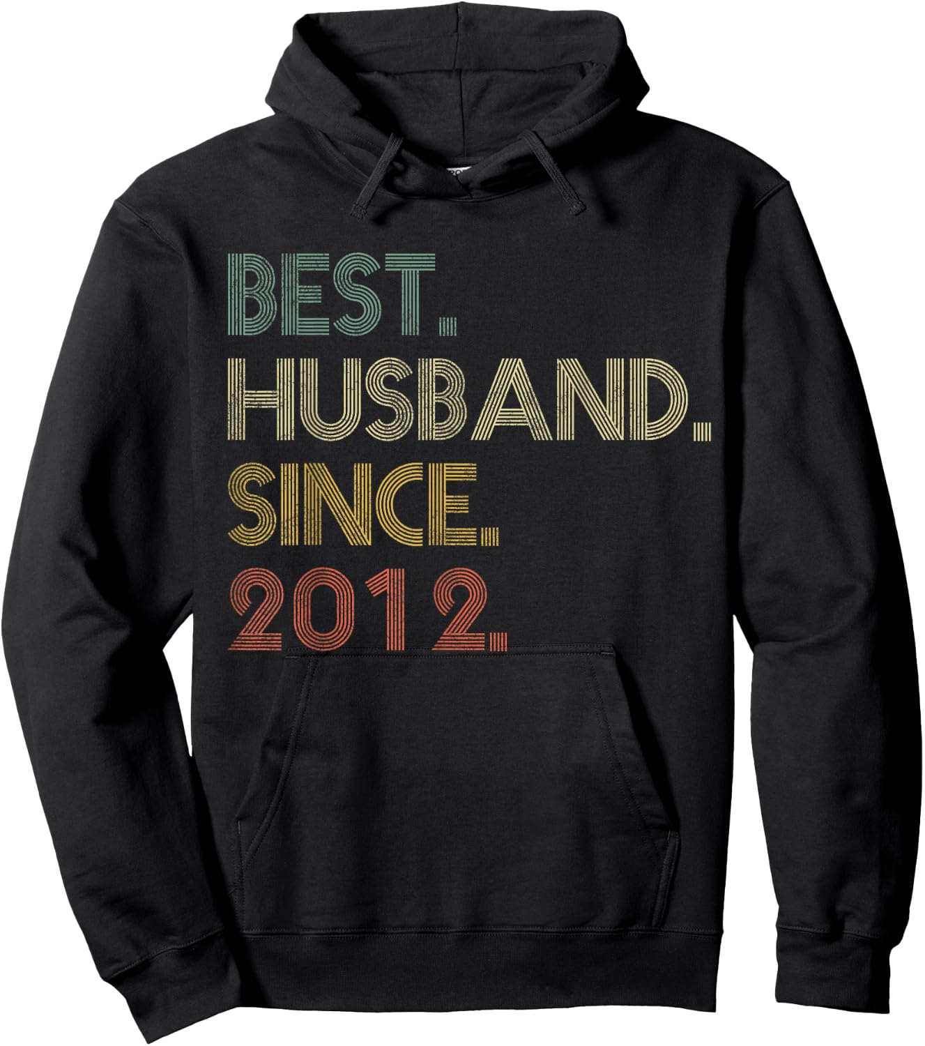 Best Husband Since 2012 Epic Couple 13th Wedding Anniversary Hoodie - Hoodie | Black