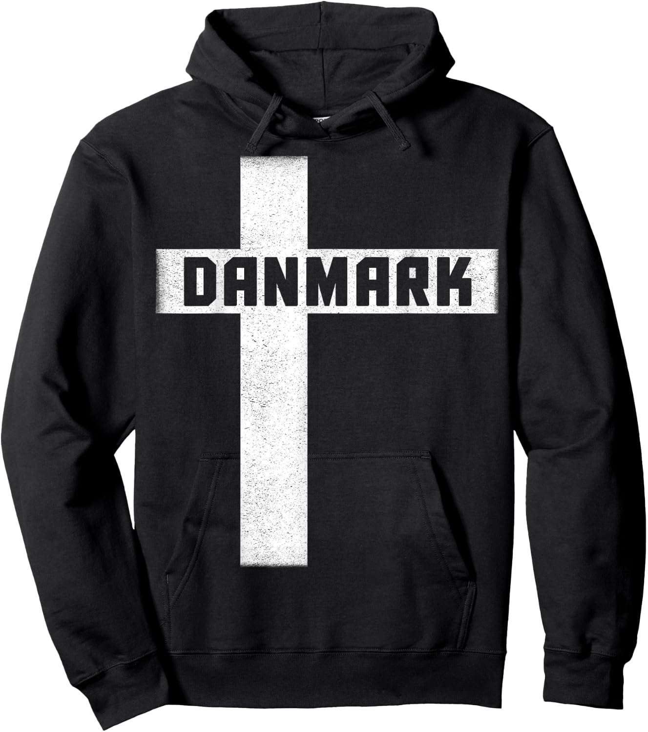 Danmark Flag Cross Design for Danish Pride Denmark Heritage Hoodie - Hoodie | Black