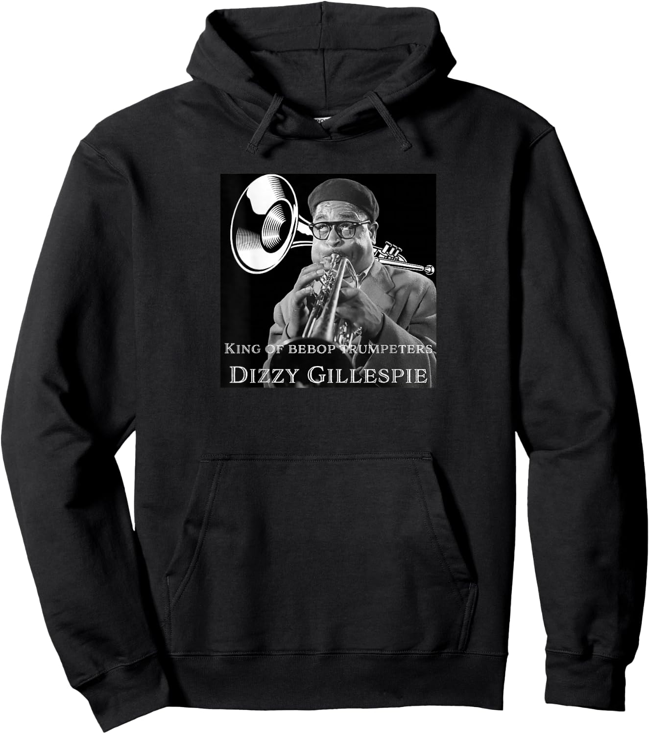 Dizzy Gillespie_001_Back Printed Hoodie - Hoodie | Black