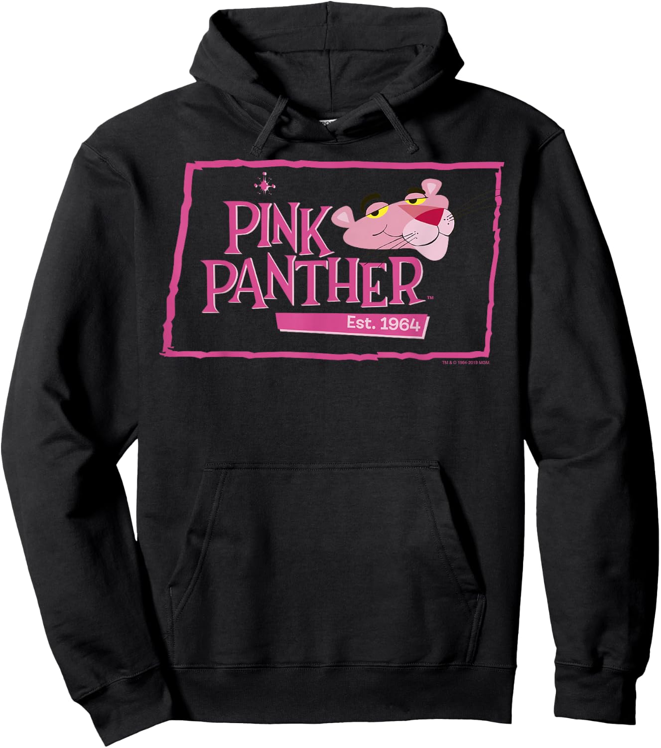 Pink Panther Boxed Portrait Logo Small Hoodie - Hoodie | Black