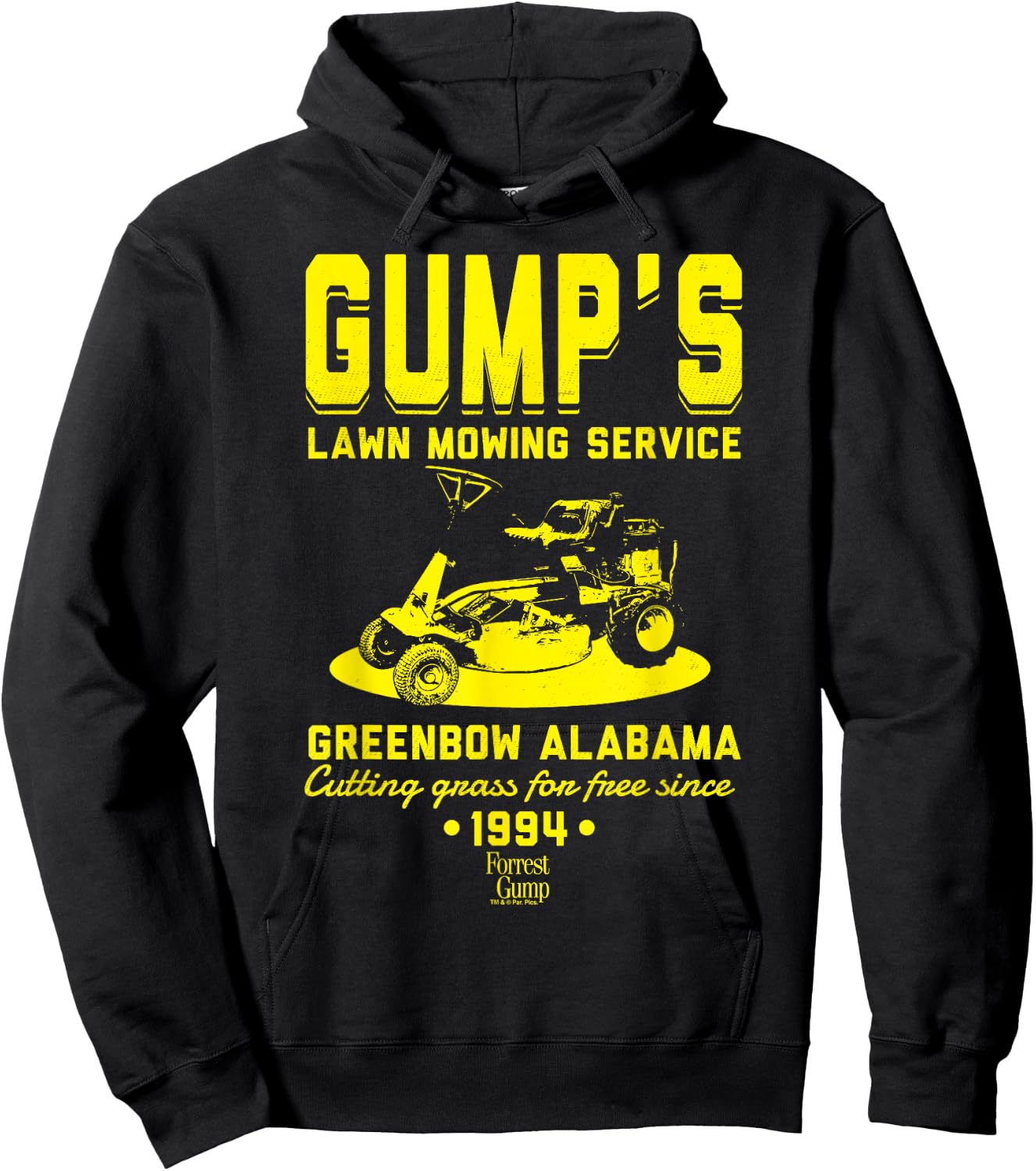 Forrest Gump Gump's Lawn Mowing Service Hoodie - Hoodie | Black